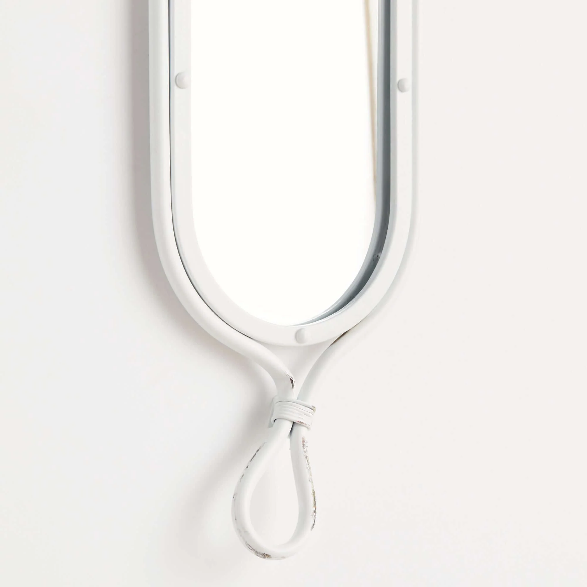 Tall White Mirrors with Vintage French Design (Set of 2) - Image 3