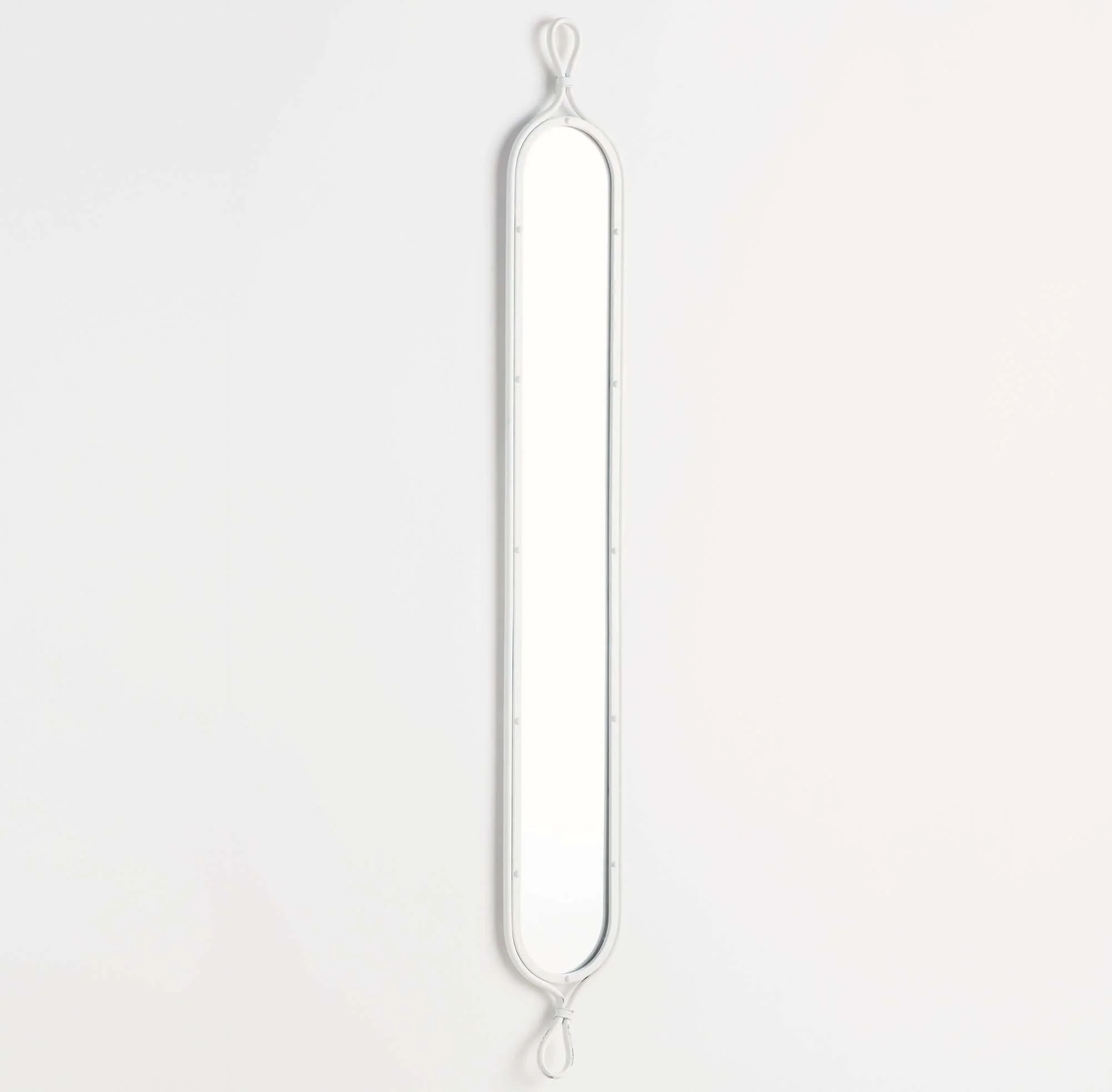 Tall White Mirrors with Vintage French Design (Set of 2) - Image 4
