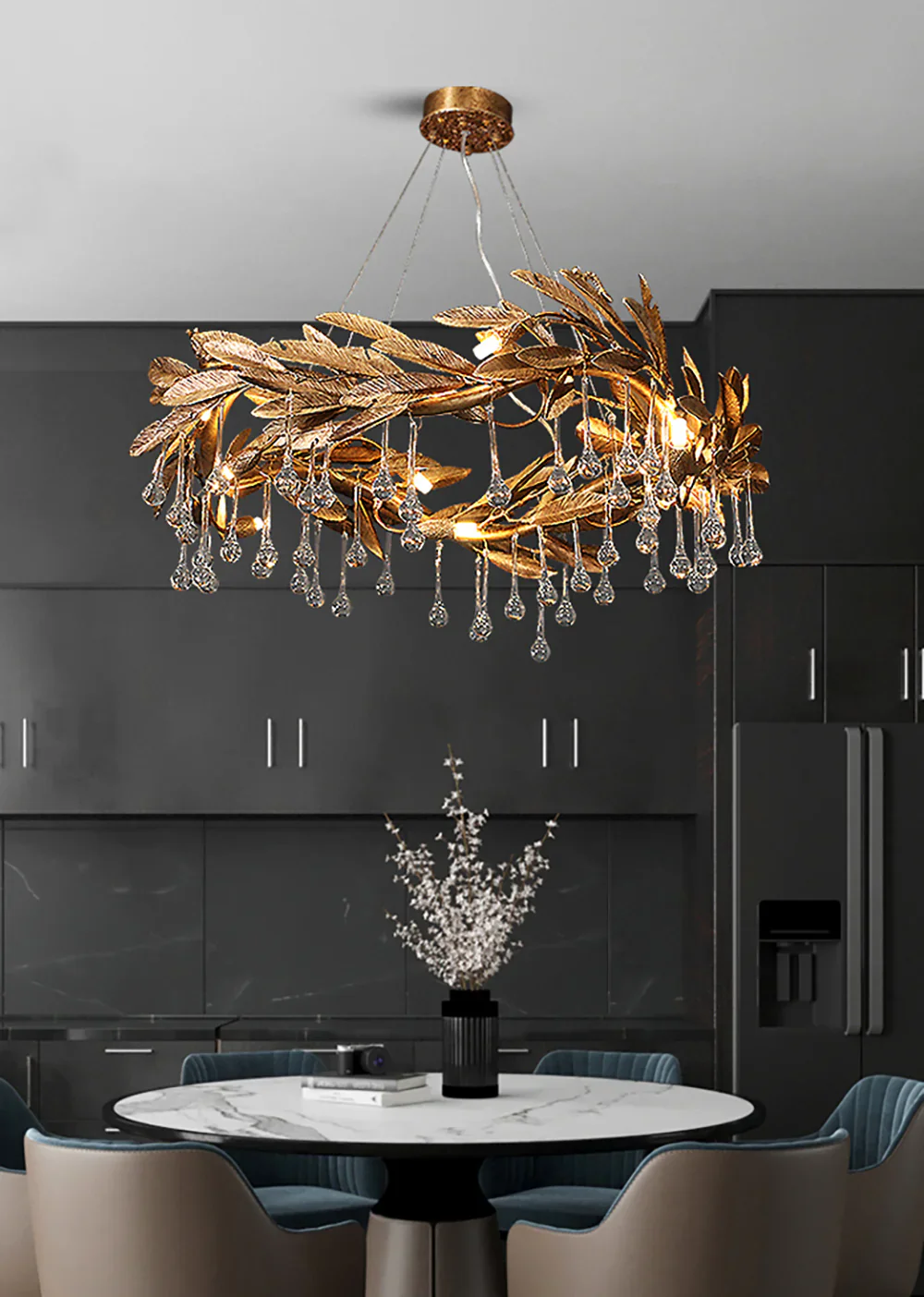 Teardrop Crystal Blade Chandelier - Image 10