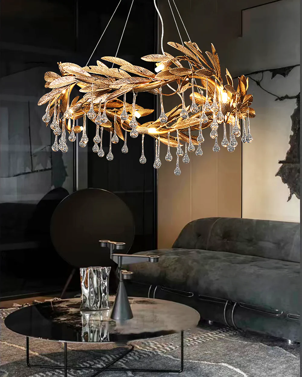 Teardrop Crystal Blade Chandelier - Image 7