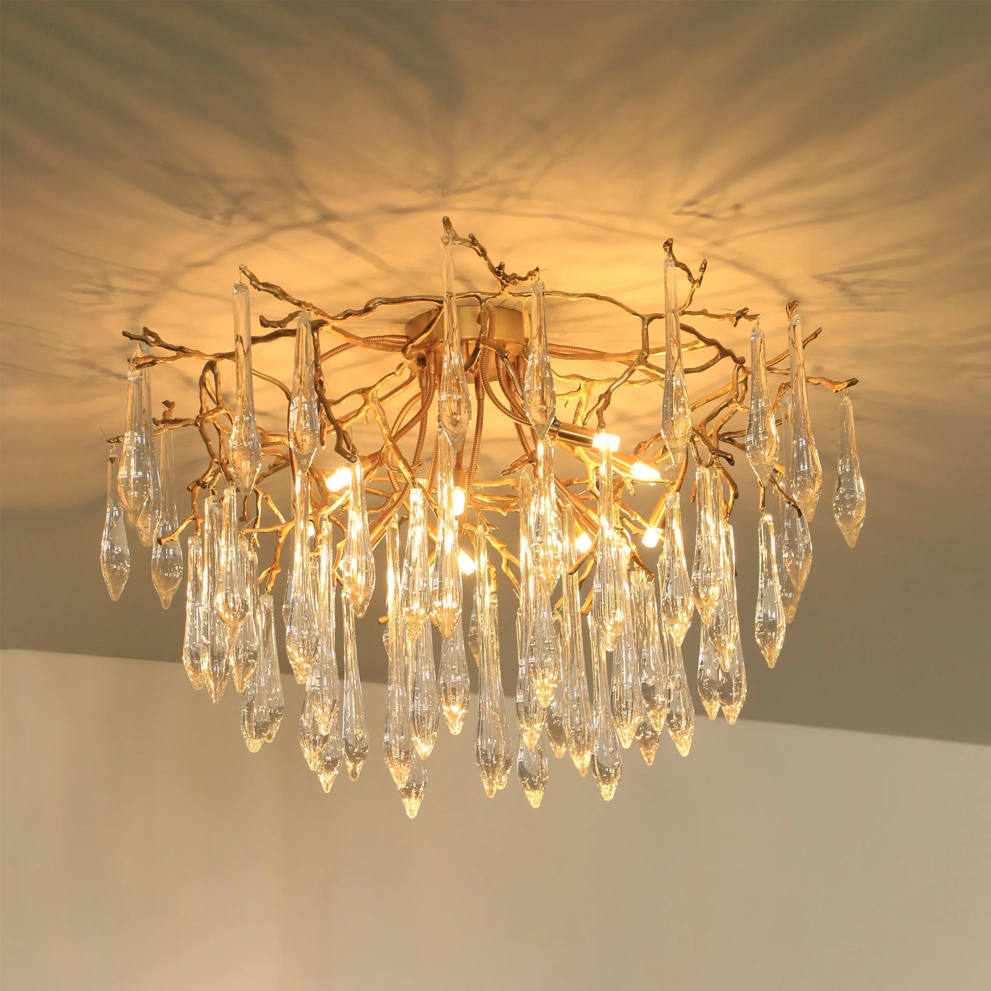 Teardrop Round Crystal Ceiling Lamp - Image 2