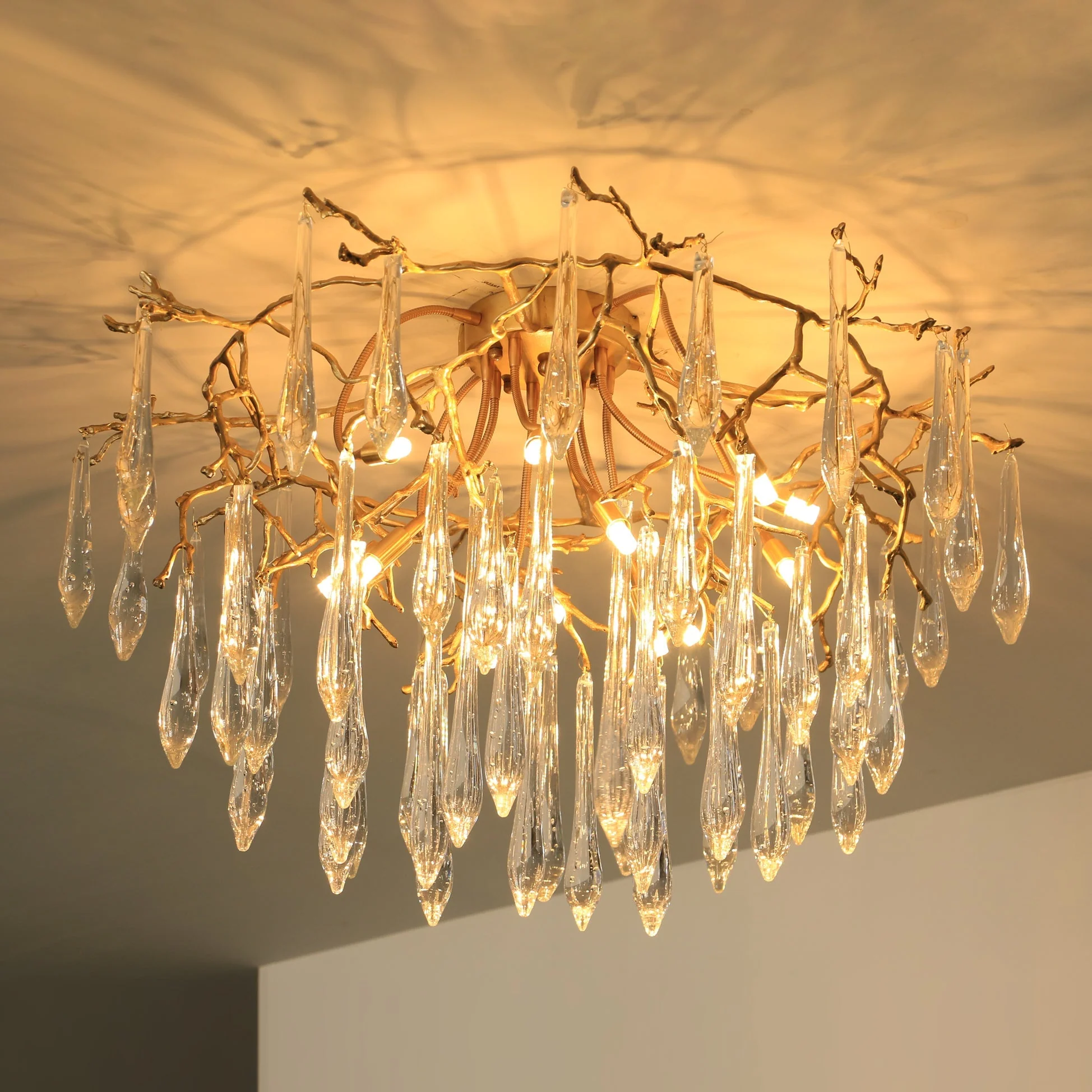 Teardrop Round Crystal Ceiling Lamp - Image 22