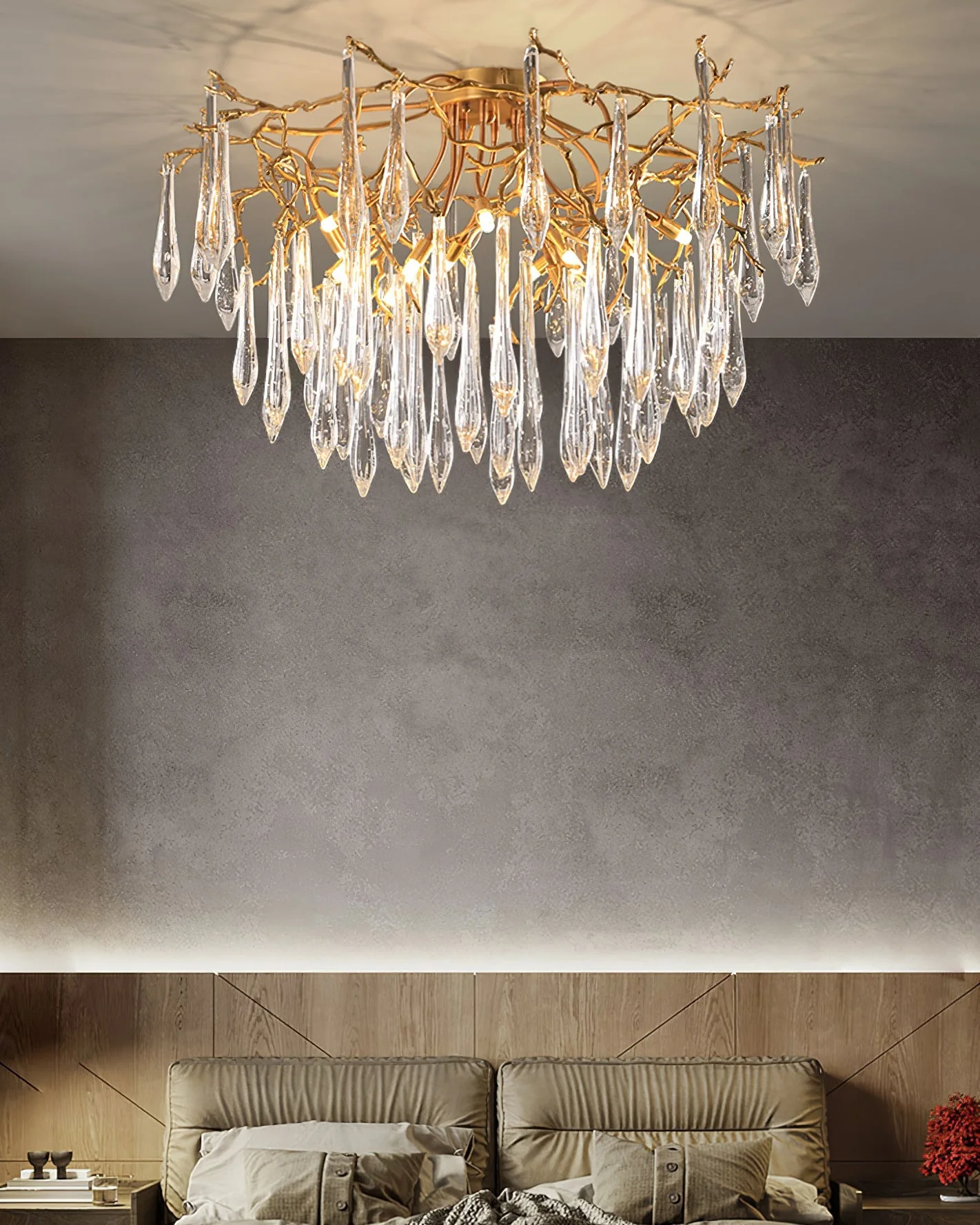 Teardrop Round Crystal Ceiling Lamp - Image 6