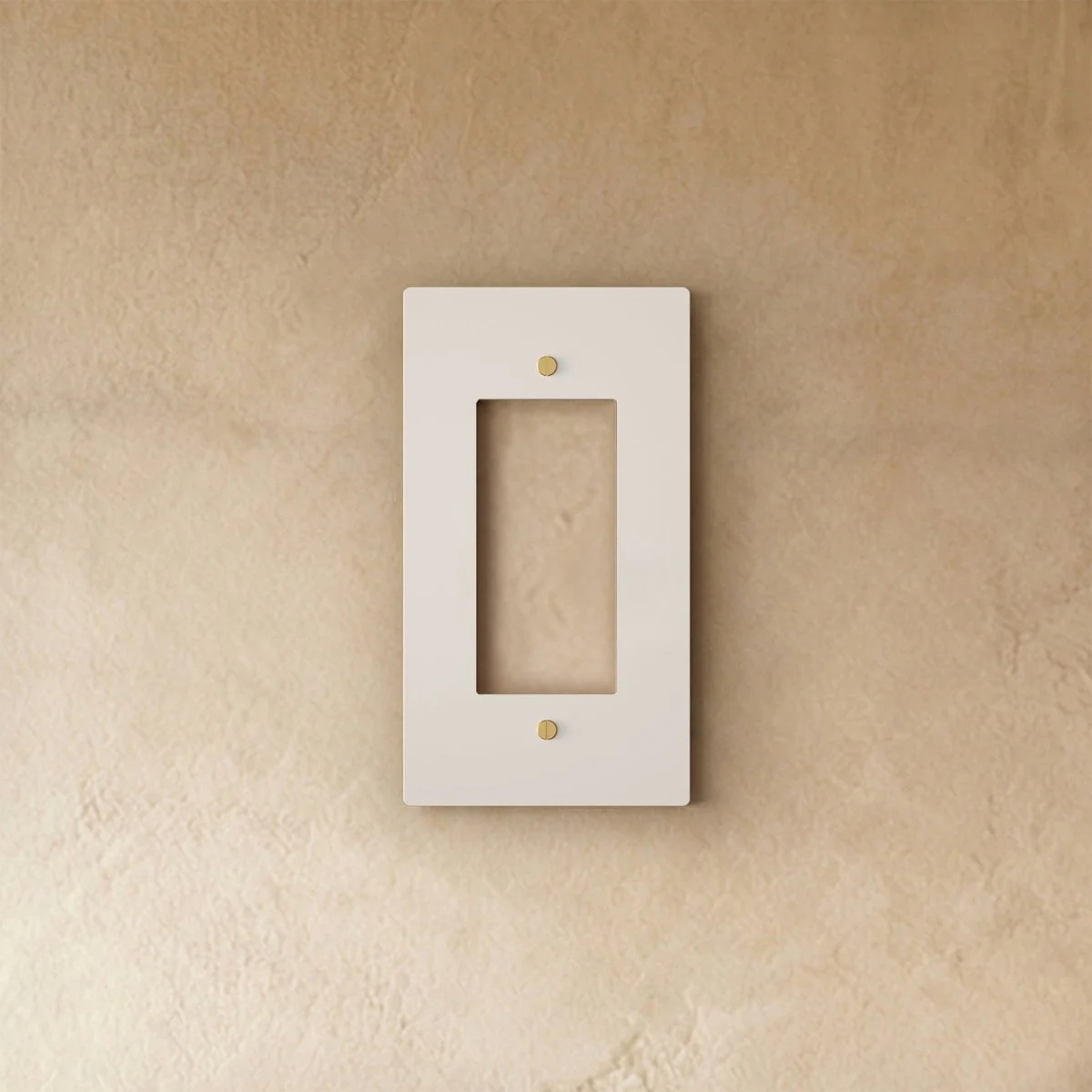 The Brass Plate (White with Brass)