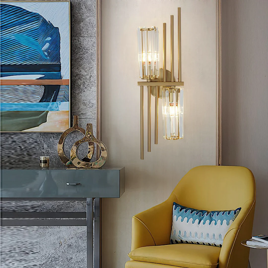 Three Crystal Wall Lamps - Image 11