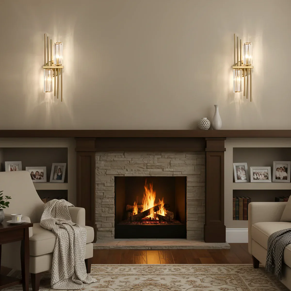 Three Crystal Wall Lamps - Image 14