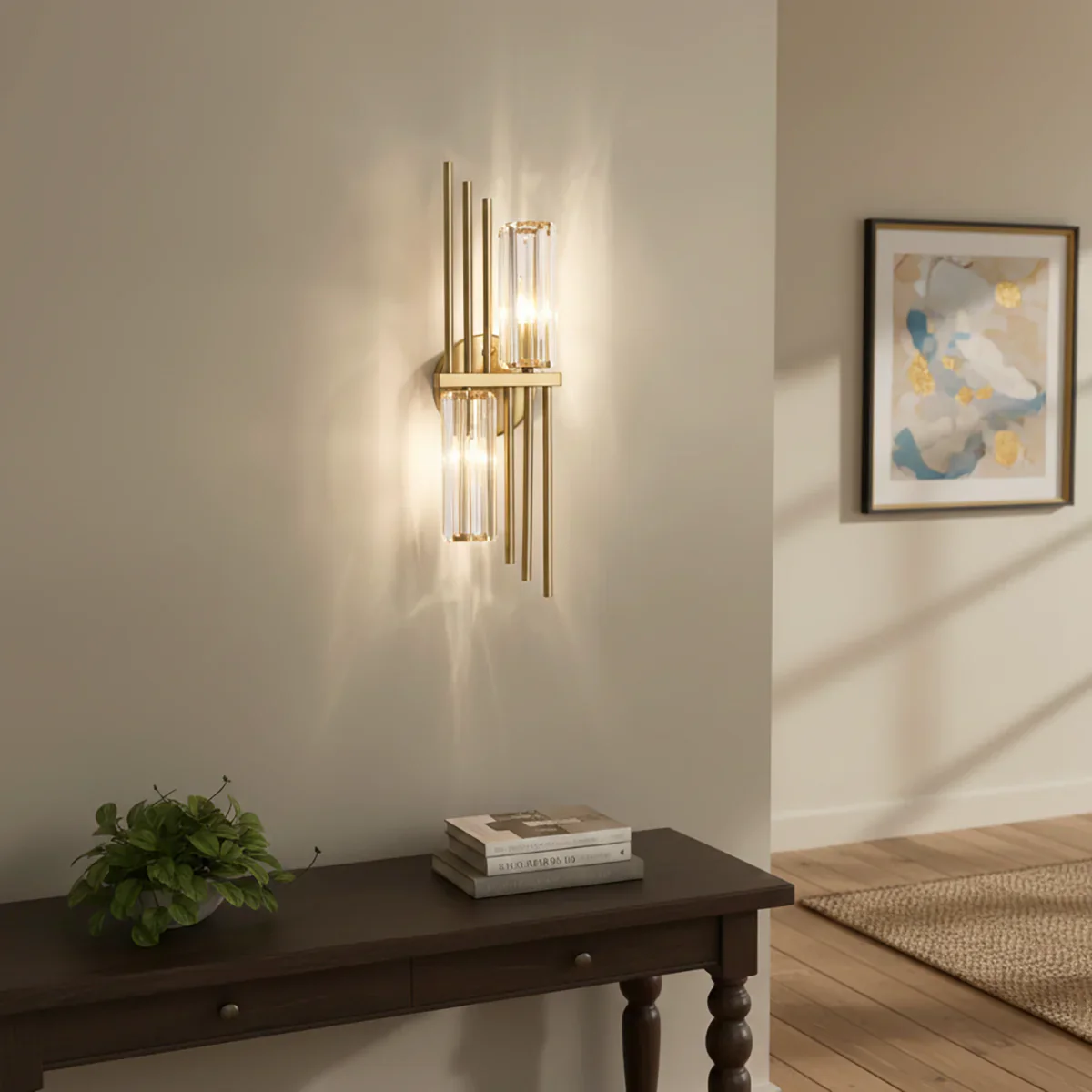 Three Crystal Wall Lamps - Image 8