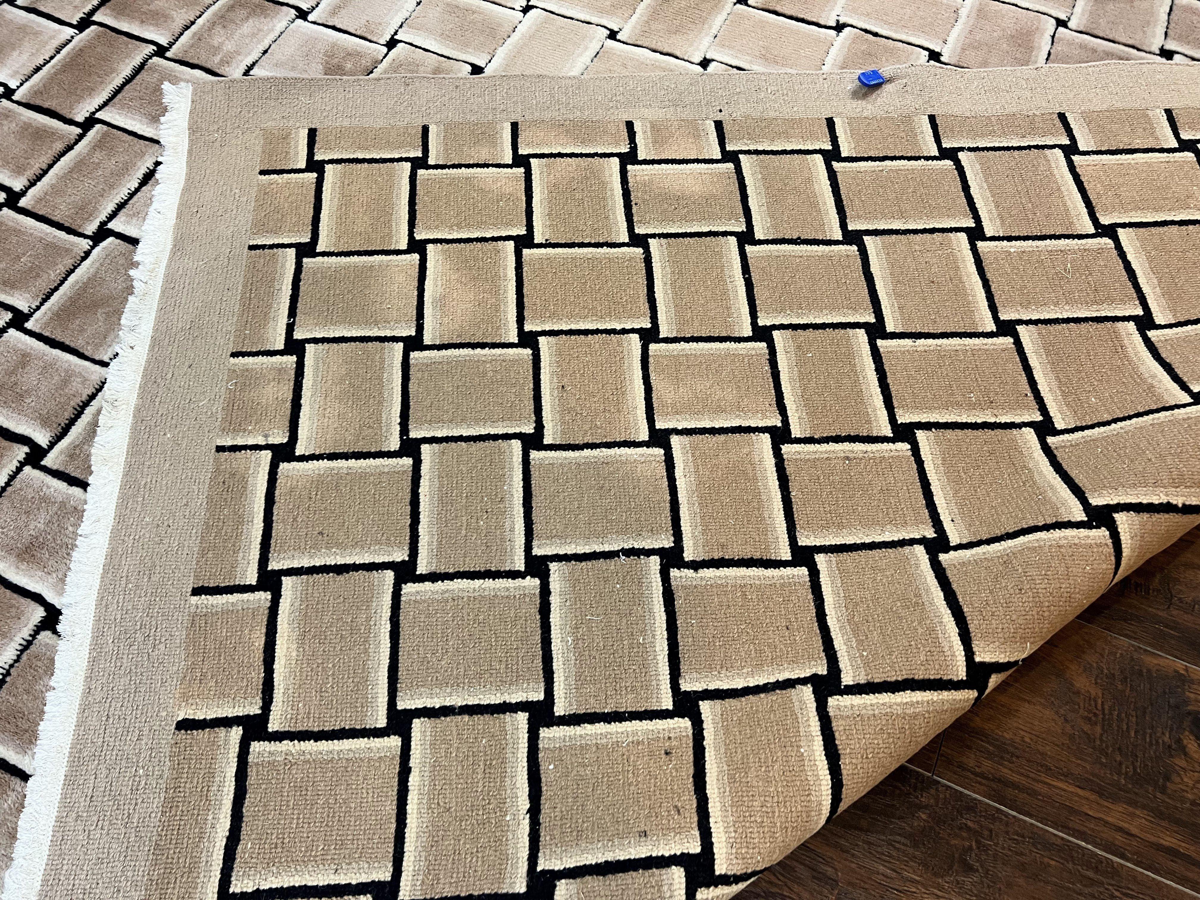 Tibetan Rug 9x12, Handmade, Wool, Modern Design - Image 10
