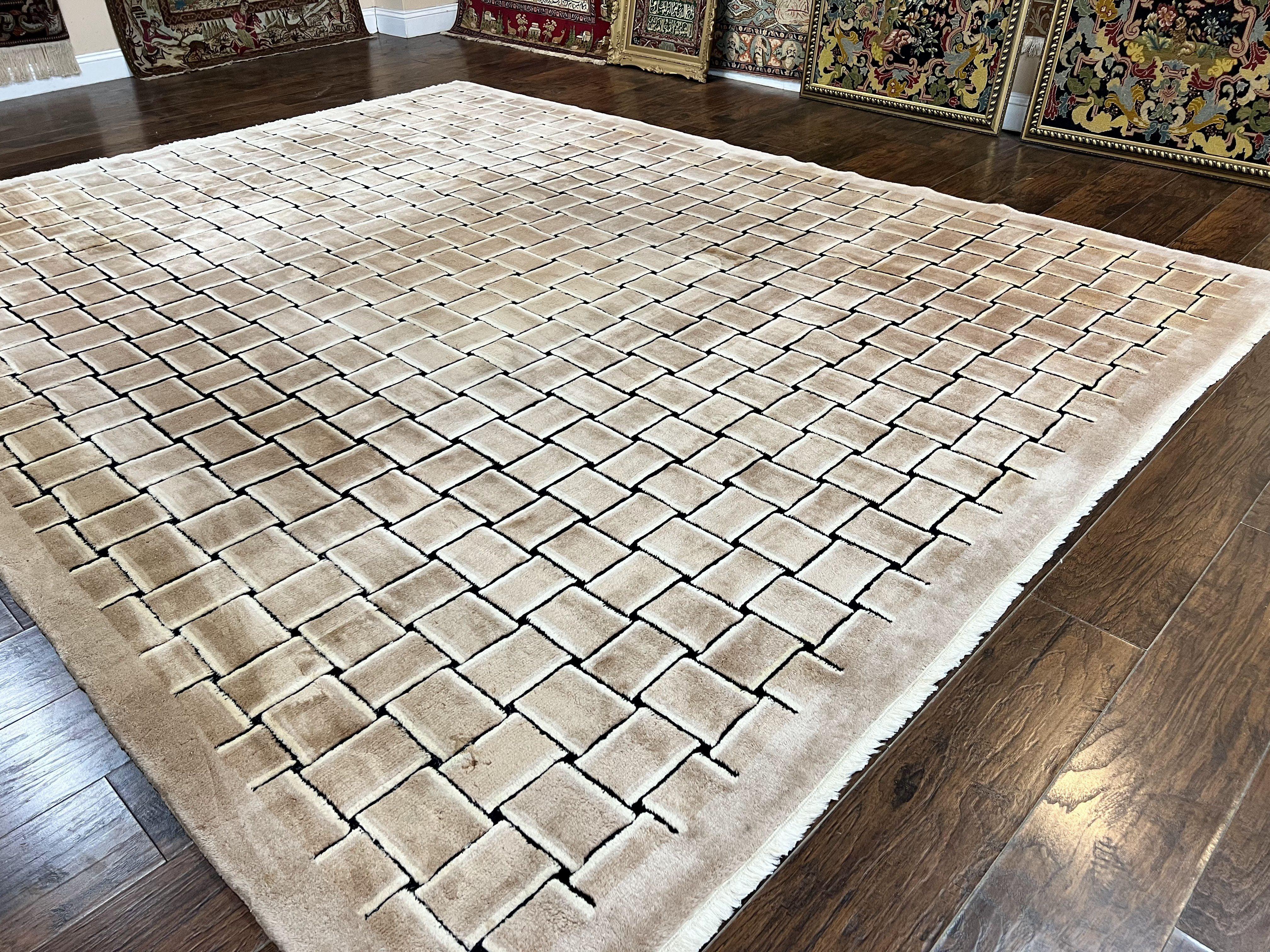 Tibetan Rug 9x12, Handmade, Wool, Modern Design - Image 12