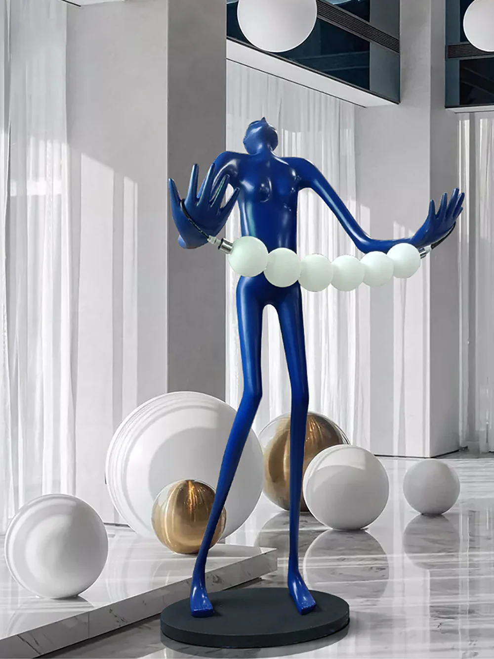 Tilt Head Human Sculpture Floor Lamp - Image 4