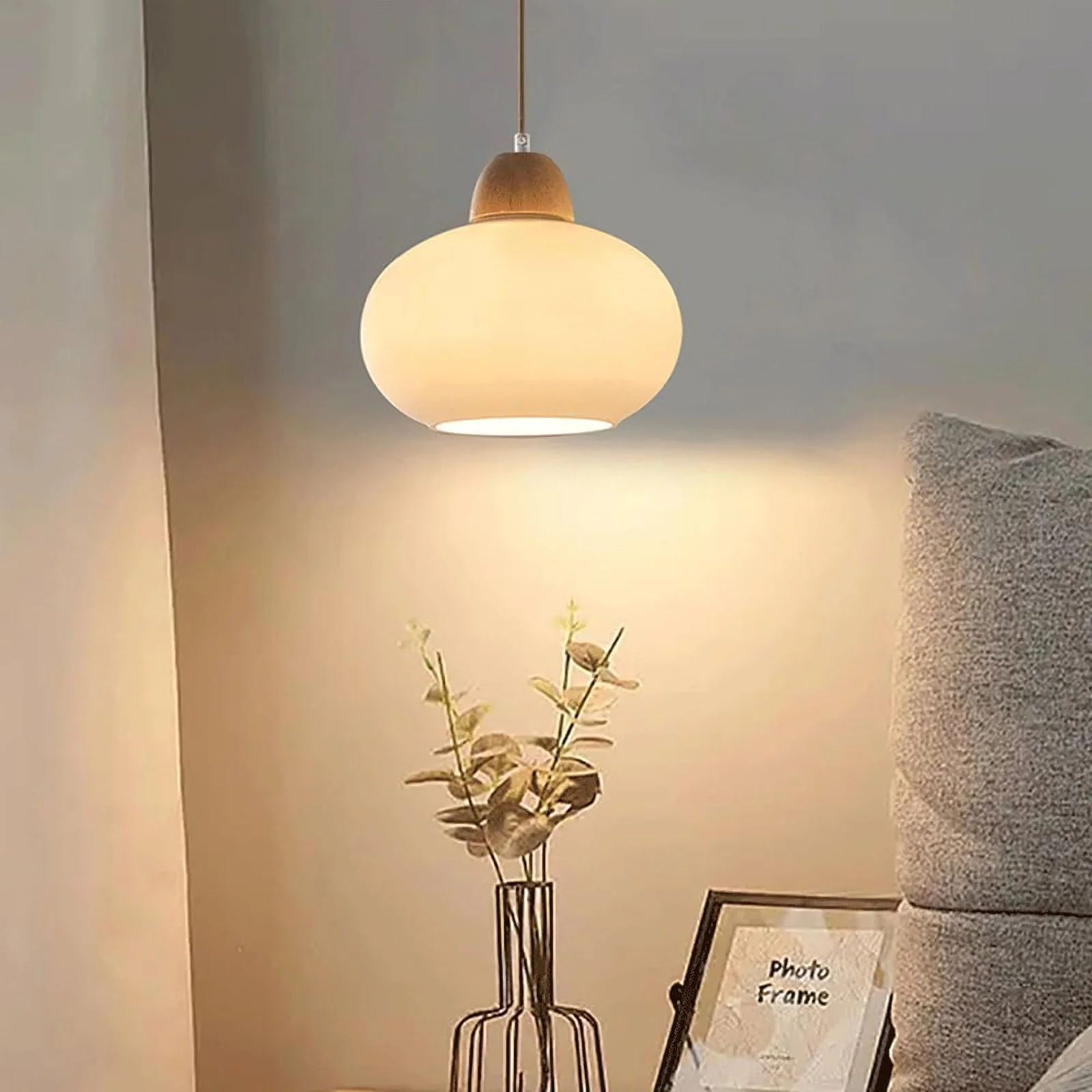 Traditional Japanese Glass Pendant Light - Image 2