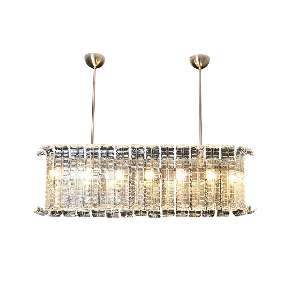 Transparent Murano Leaf Shaped Chandelier - Image 17