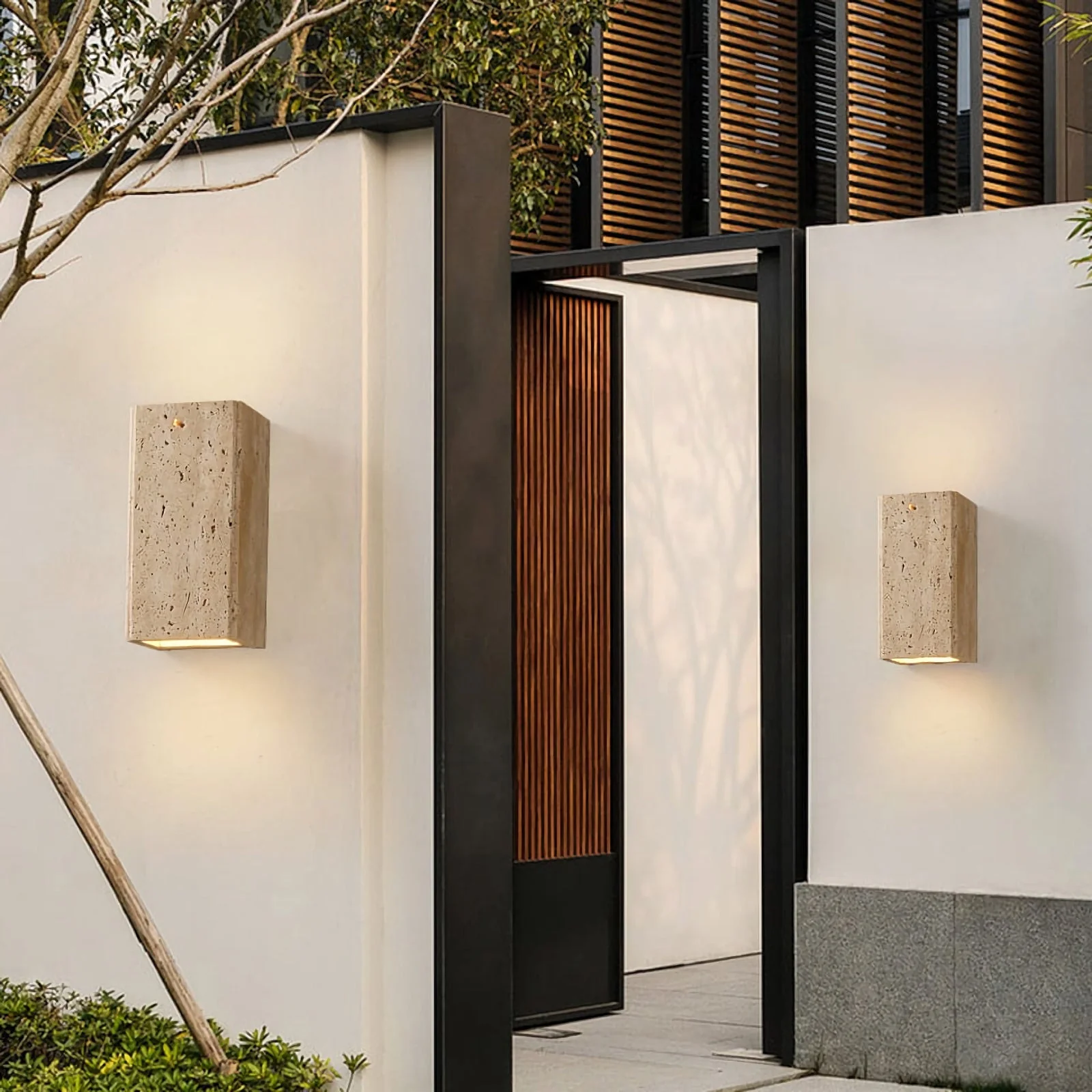Travertine Outdoor Wall Lights - Image 3