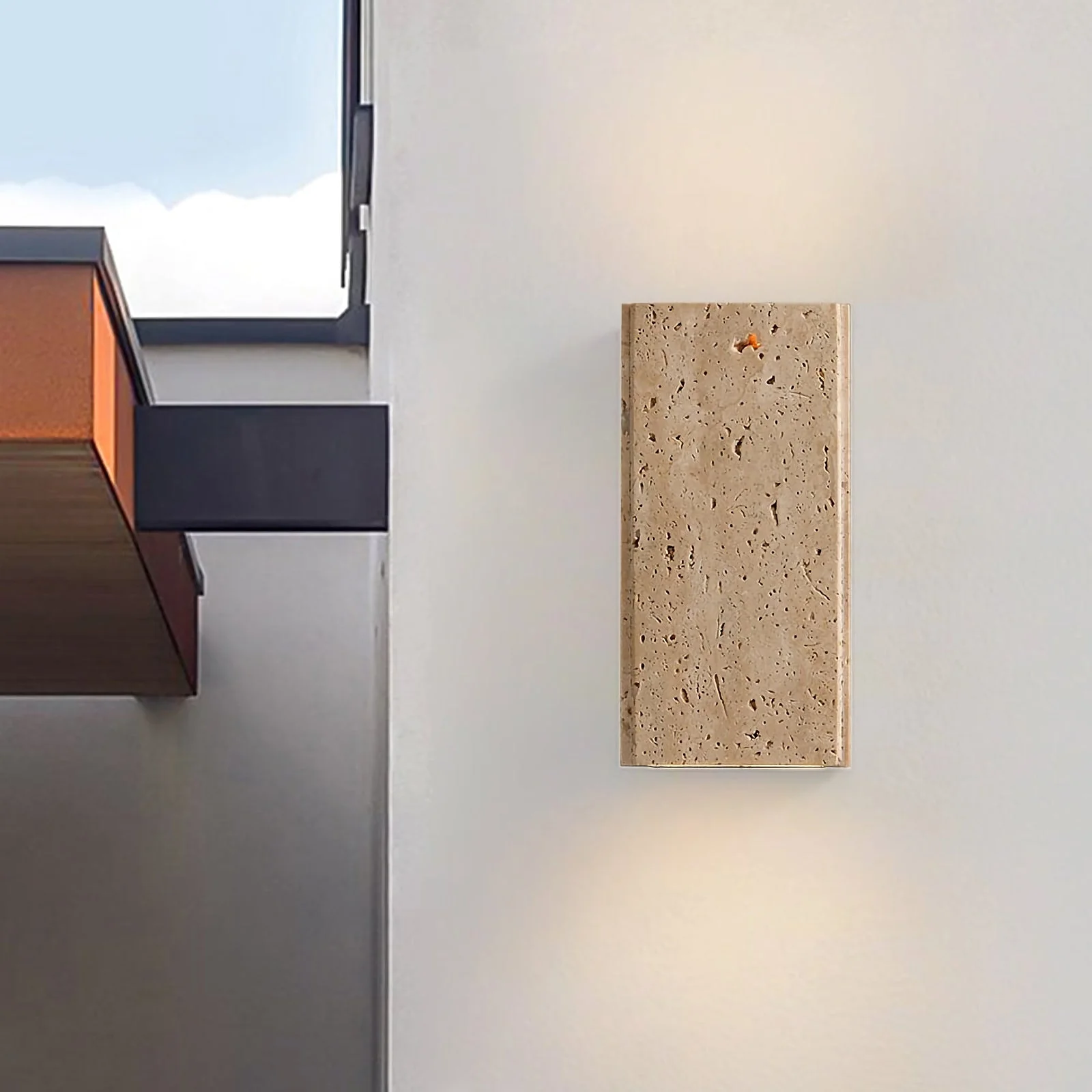 Travertine Outdoor Wall Lights - Image 4