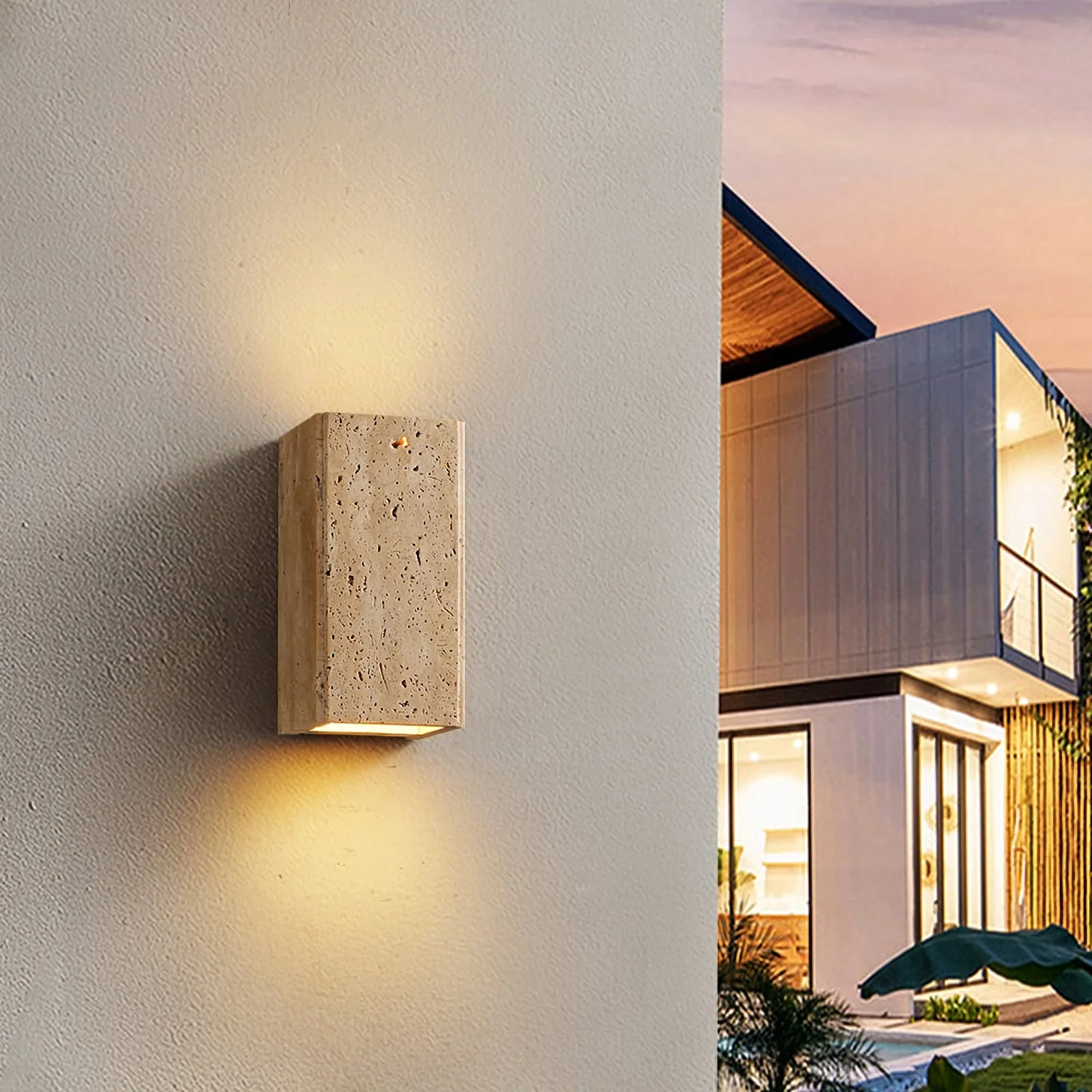 Travertine Outdoor Wall Lights - Image 5