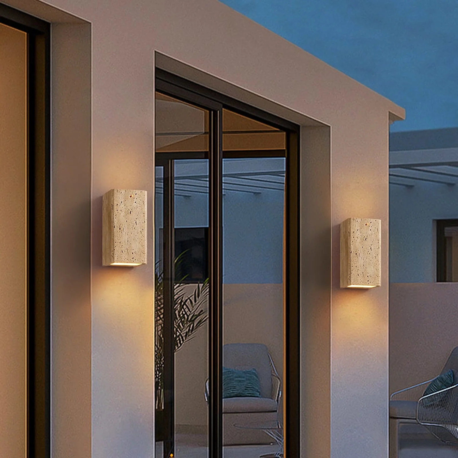 Travertine Outdoor Wall Lights - Image 6