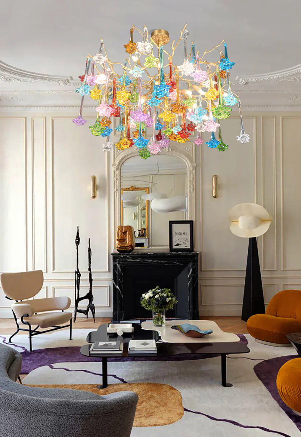 Tree Branch Glass Color Chandelier - Image 8