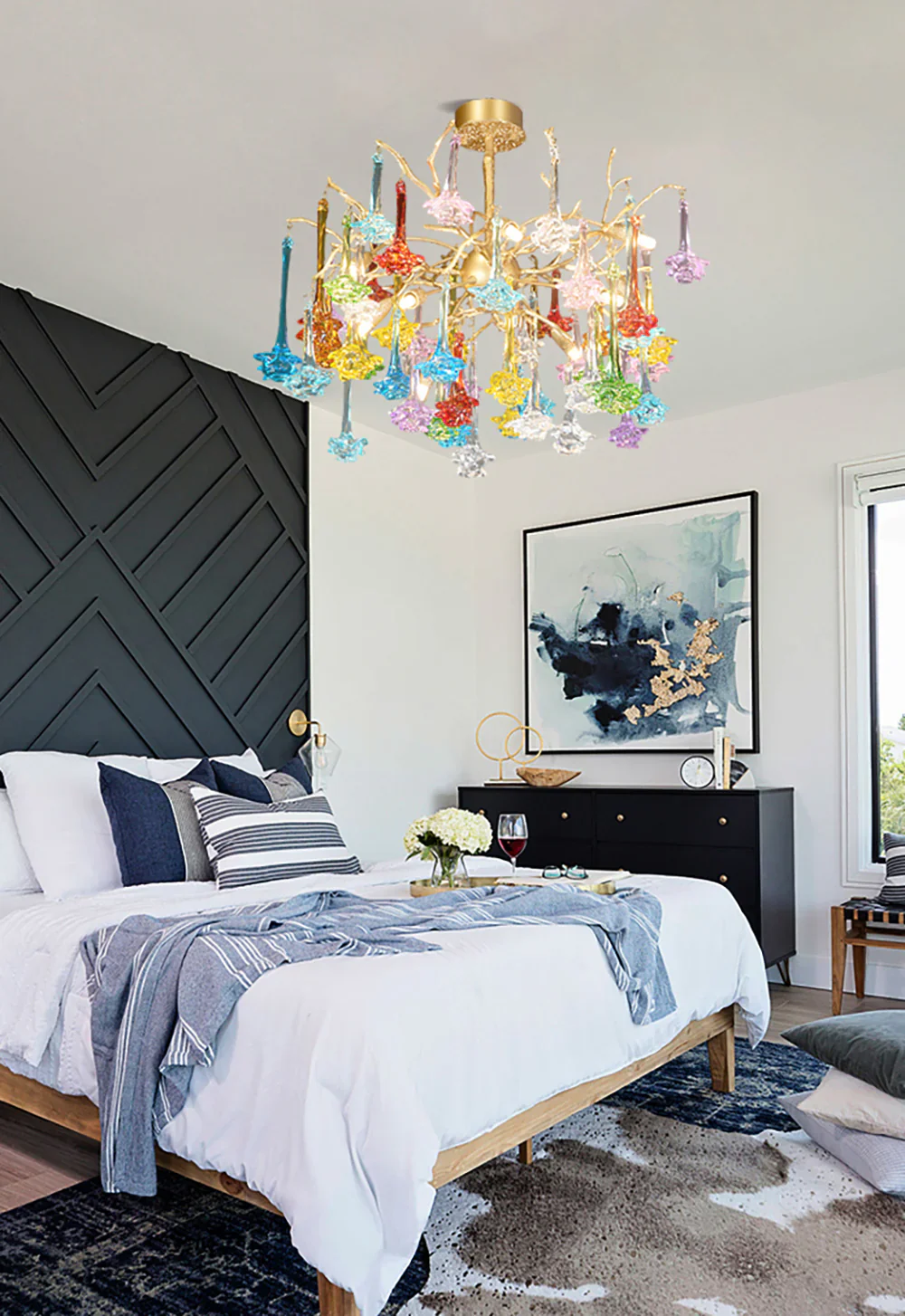 Tree Branch Glass Color Chandelier - Image 9