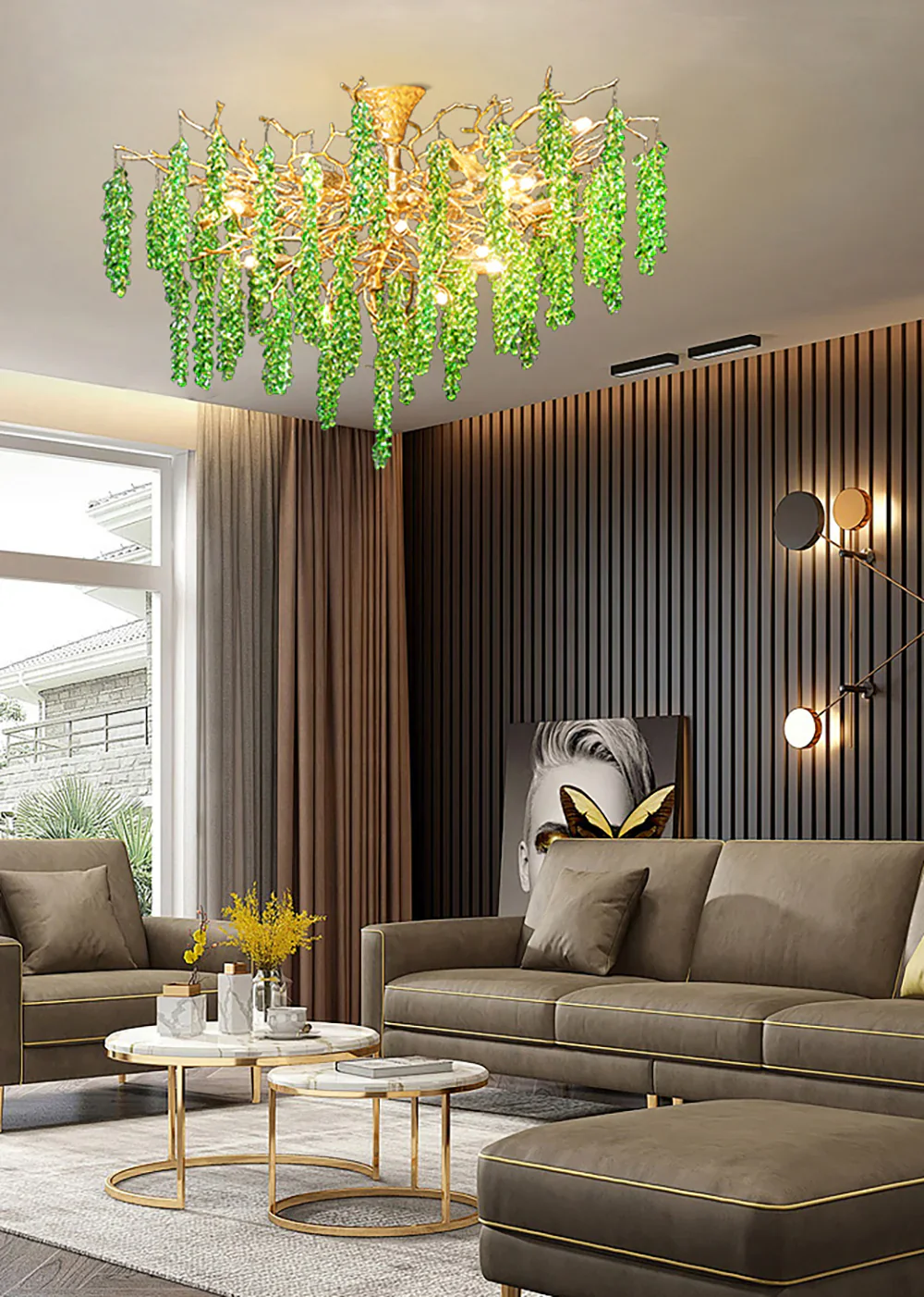 Tree Branch Glass Grape Chandelier - Image 12