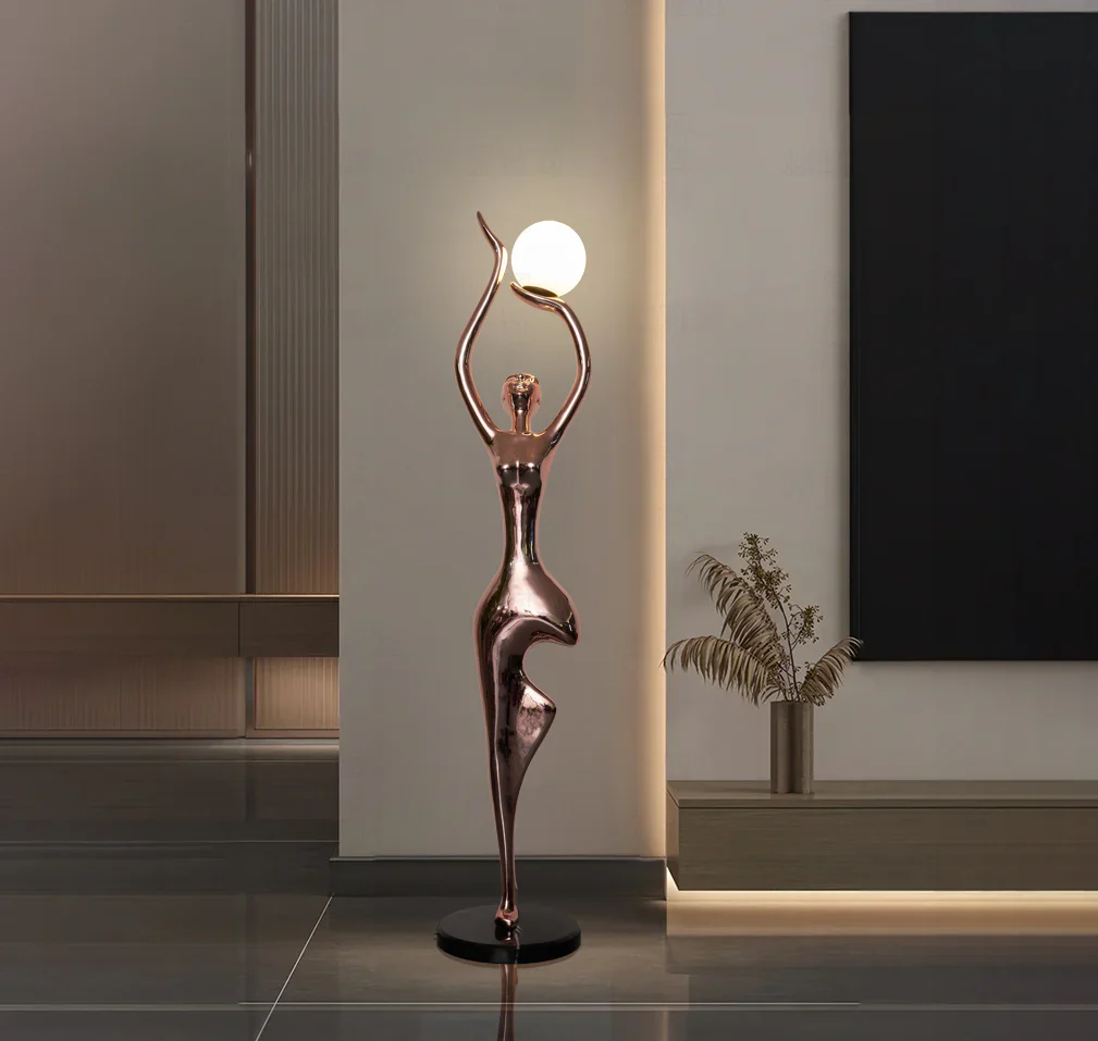 Tree Pose Yoga Sculpture Floor Lamp - Image 10