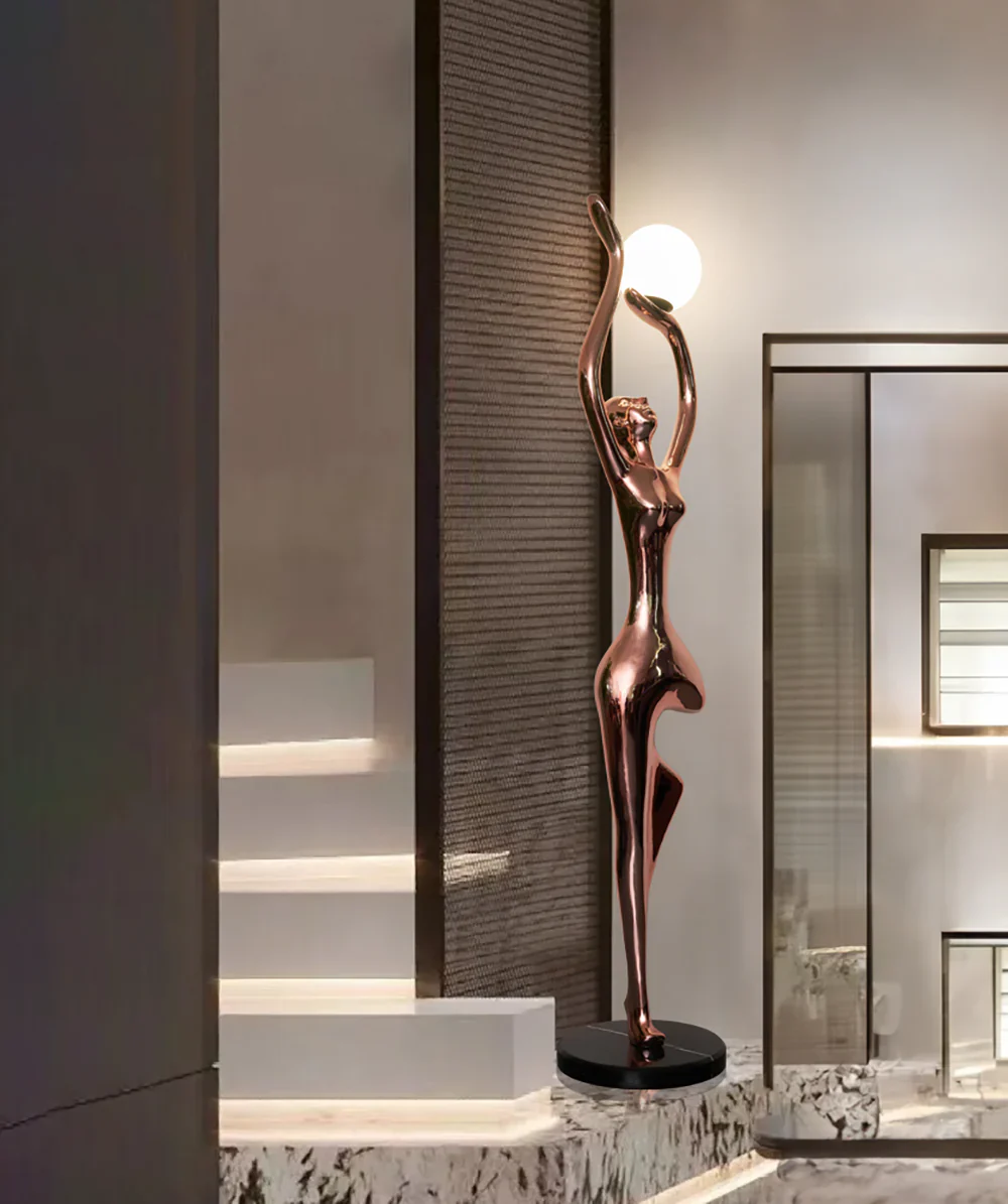 Tree Pose Yoga Sculpture Floor Lamp - Image 4