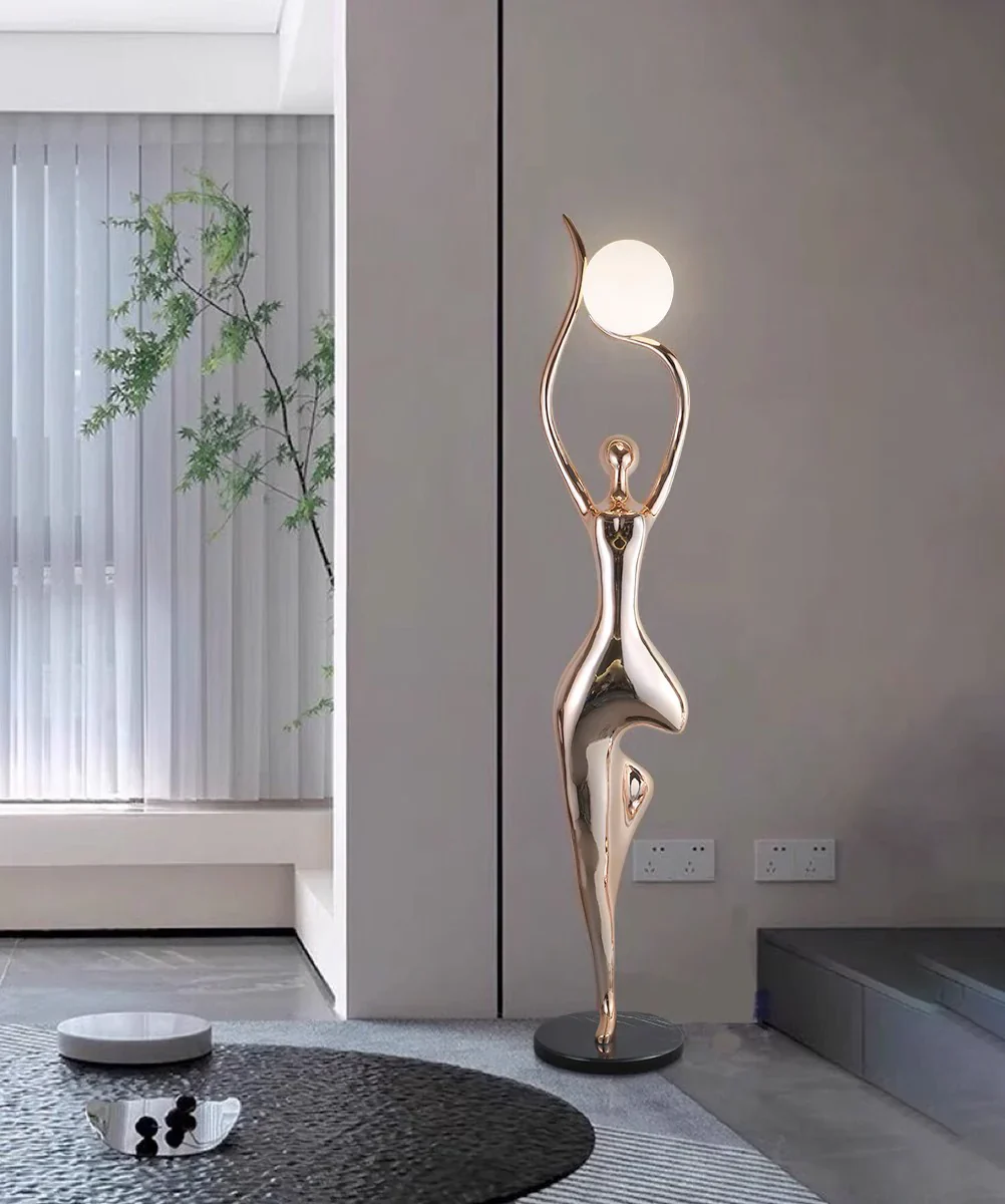 Tree Pose Yoga Sculpture Floor Lamp - Image 8