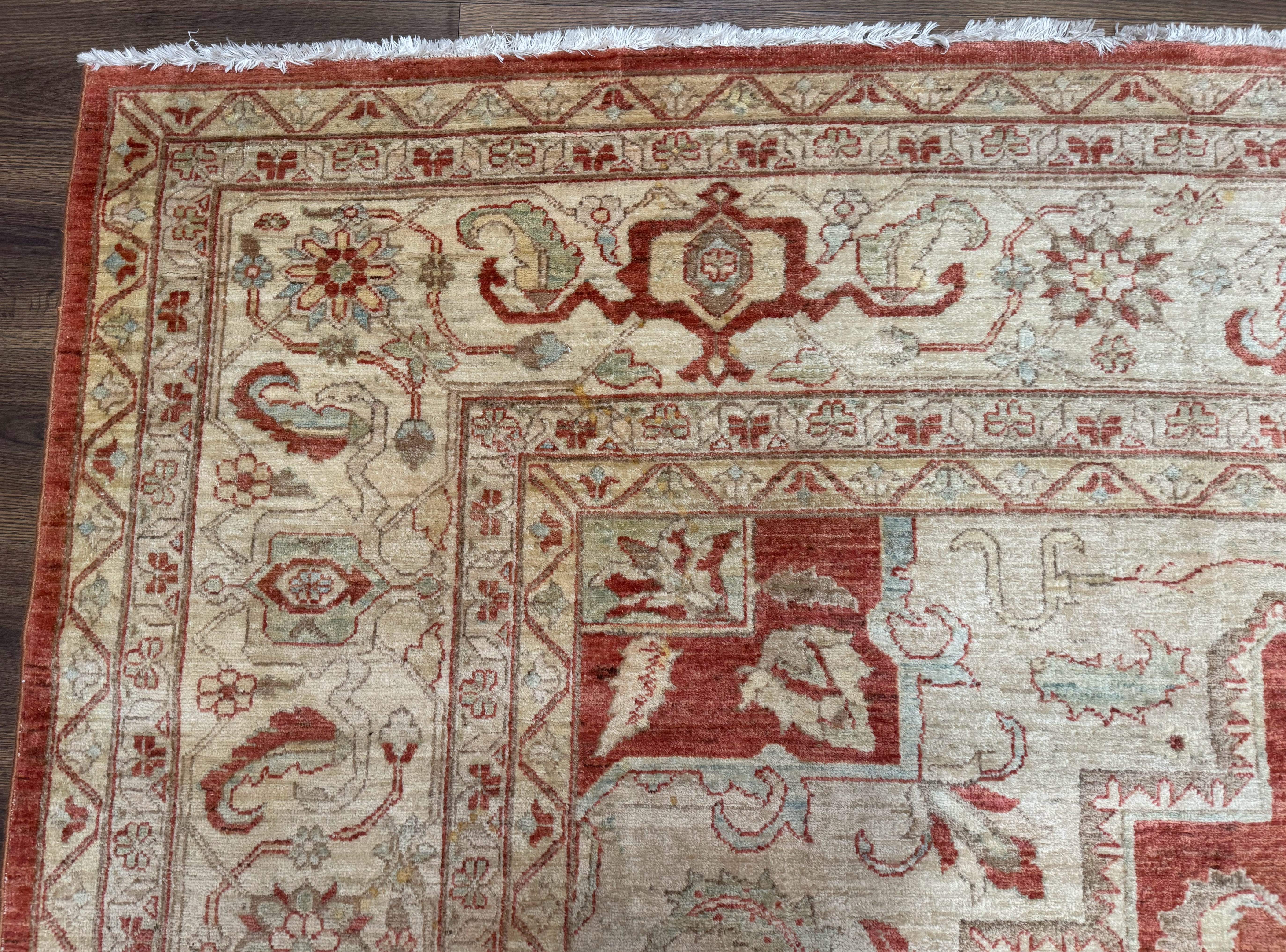Turkish Heriz Serapi Rug 9x13, Geometric Medallion - Image 6