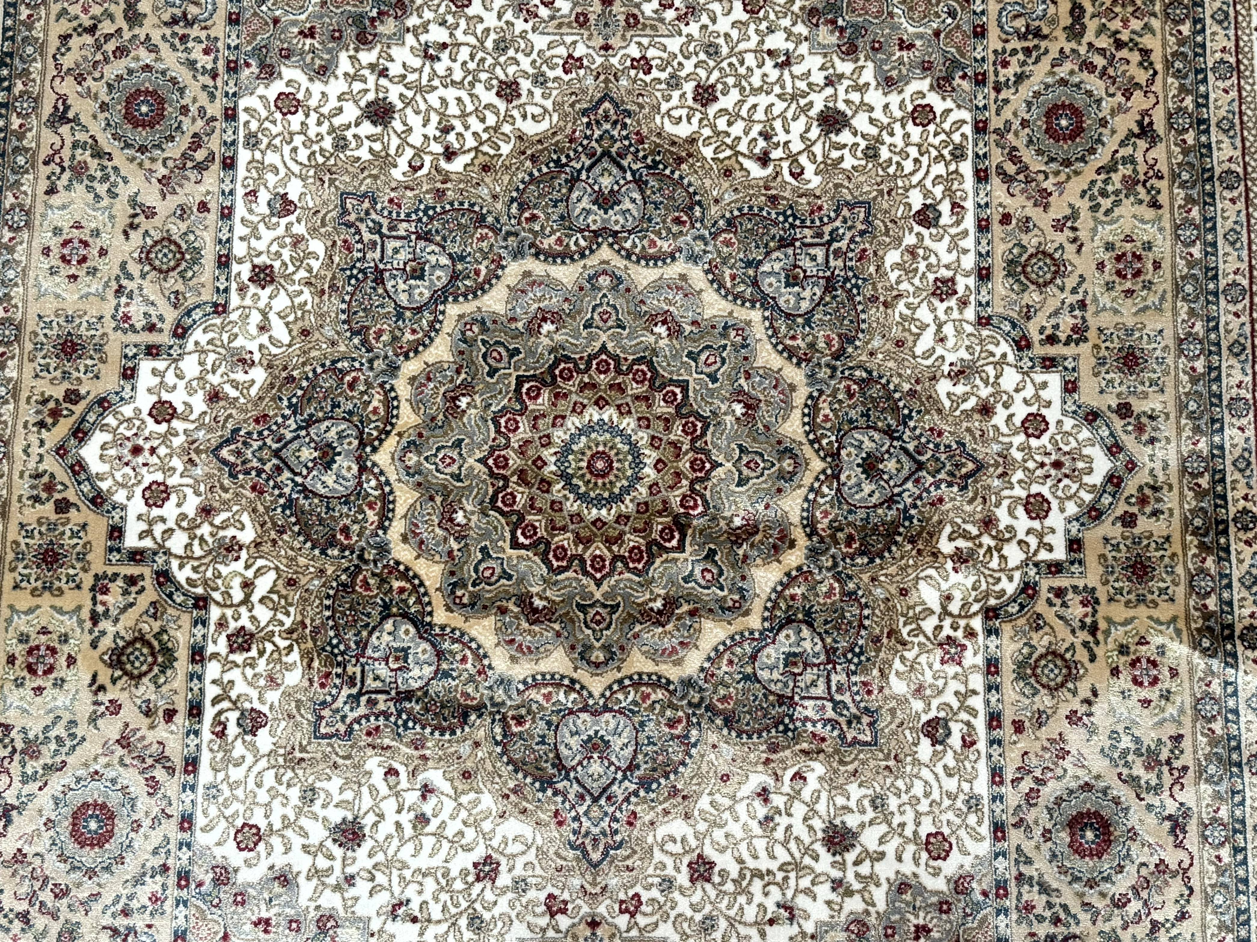 Turkish Memluk Silk Rug 4x6, Hereke Carpet, Bamboo Silk, New - Image 5