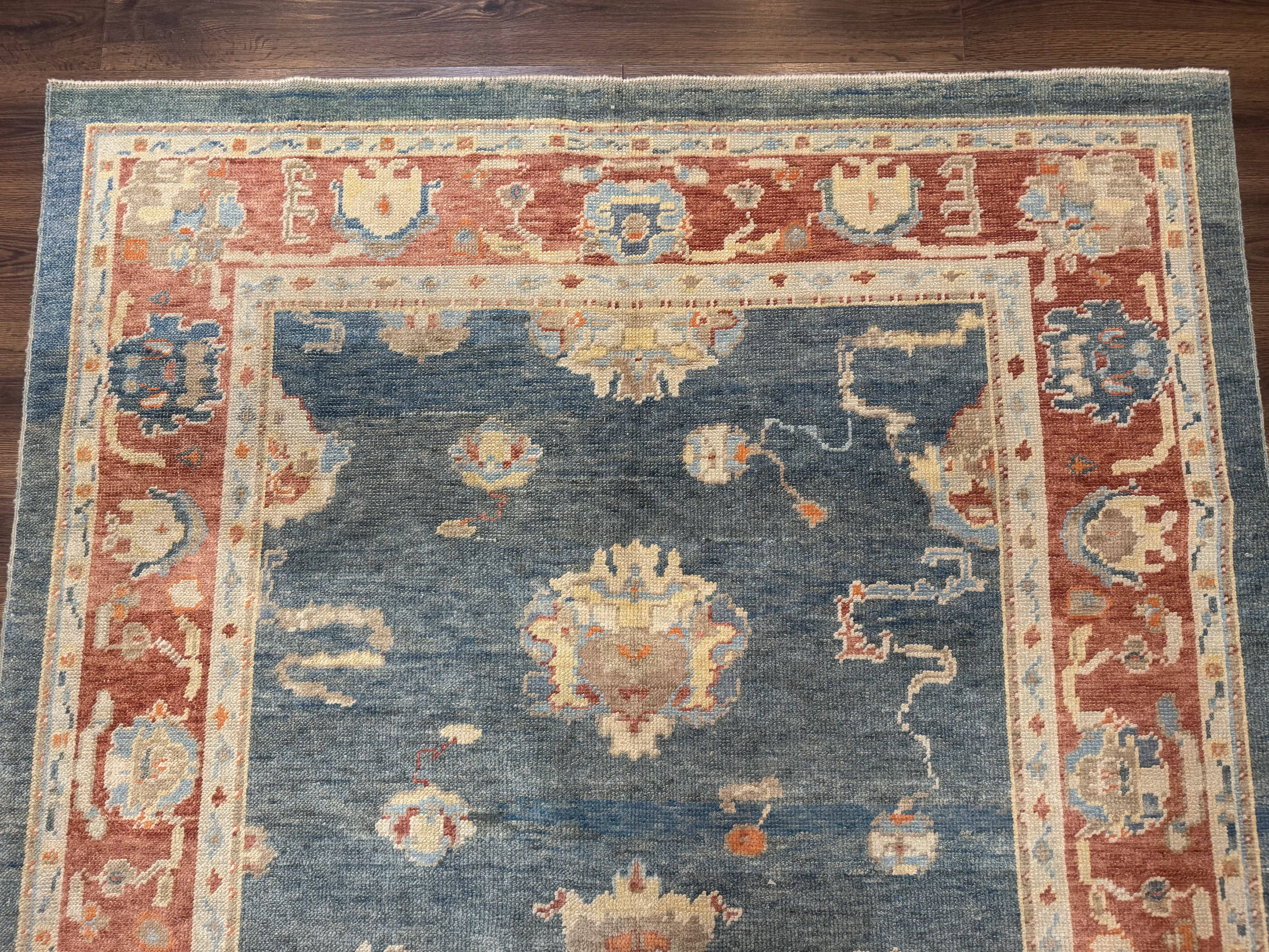 Turkish Oushak Rug 6x9, Sultanabad Carpet, Medium Size Oriental Rug - Image 3