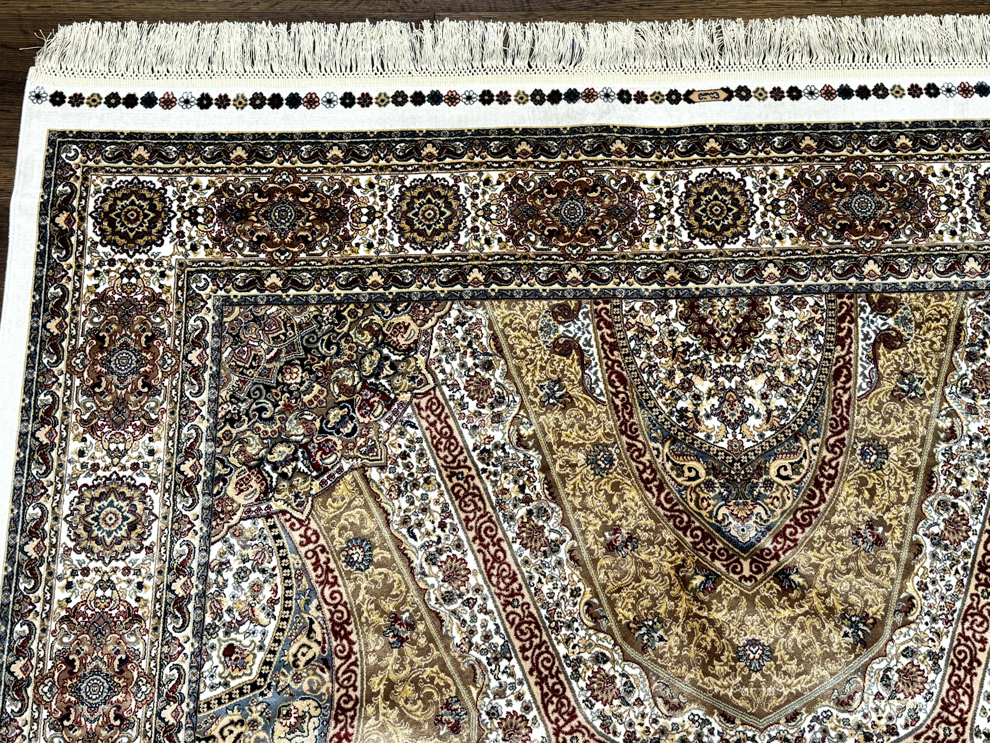 Turkish Silk Rug 5 x 7.6, Dome Design, Bamboo Silk, New - Image 4