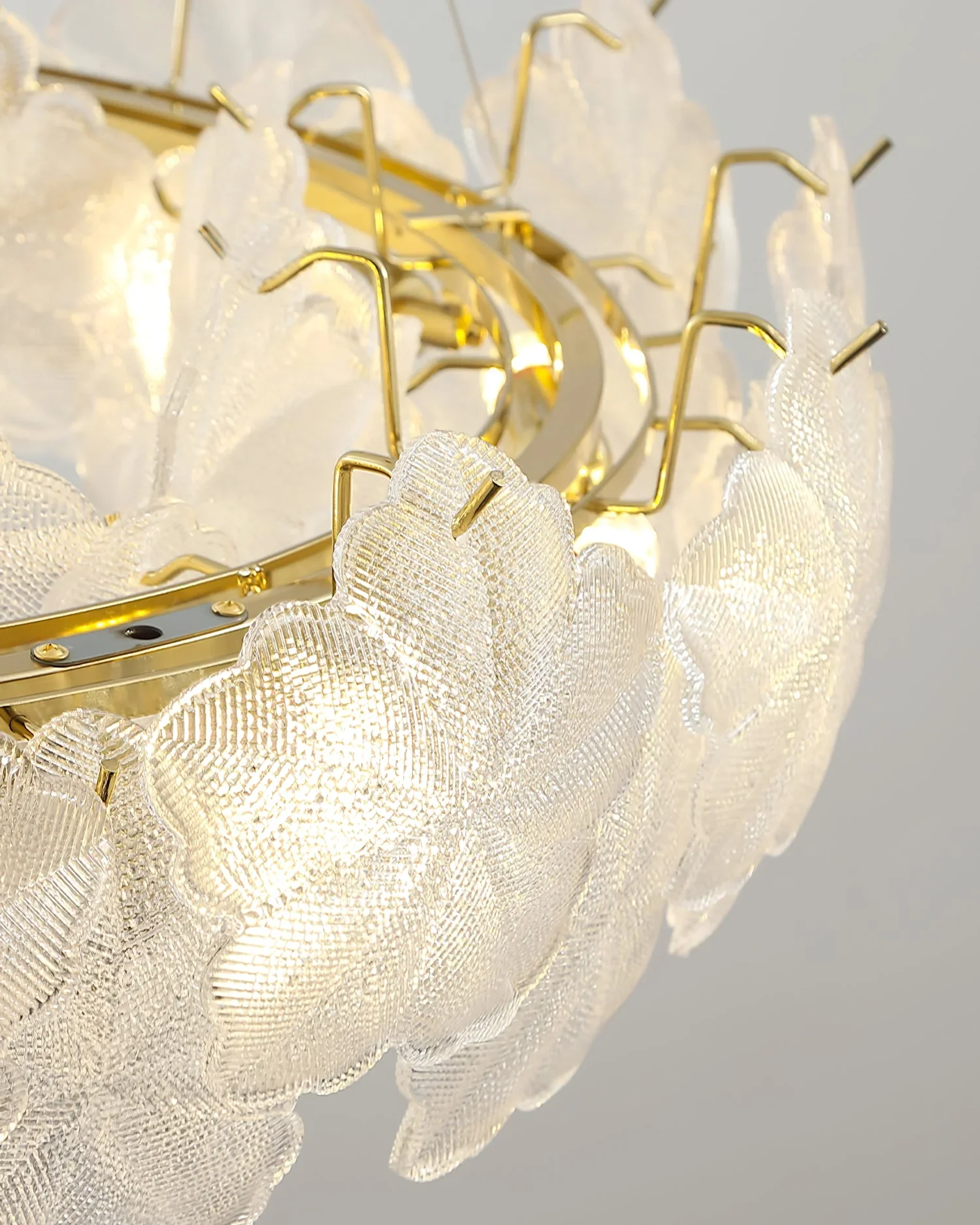 Valery Glass Petal Leaf Chandelier - Image 12