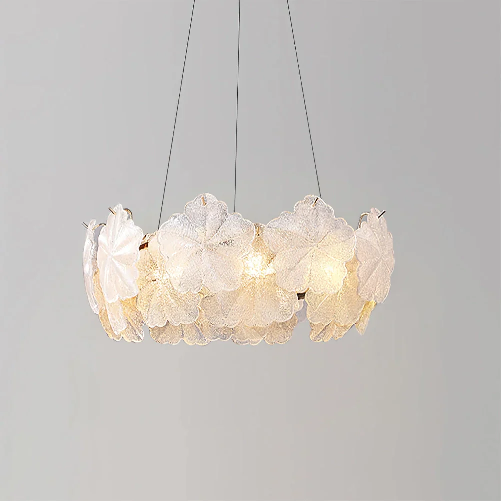 Valery Glass Petal Leaf Chandelier - Image 13