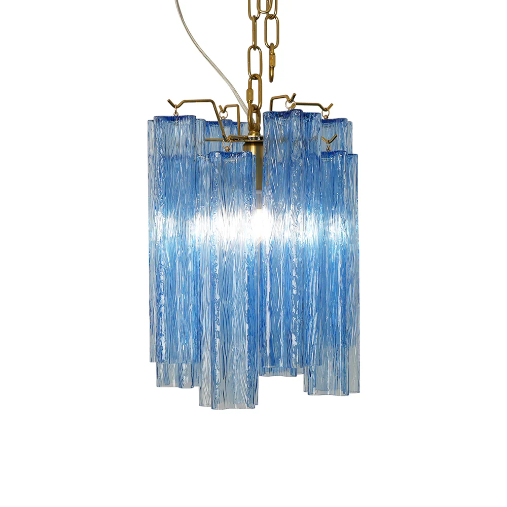 Vintage Blue Murano Glass Chandelier - Image 12