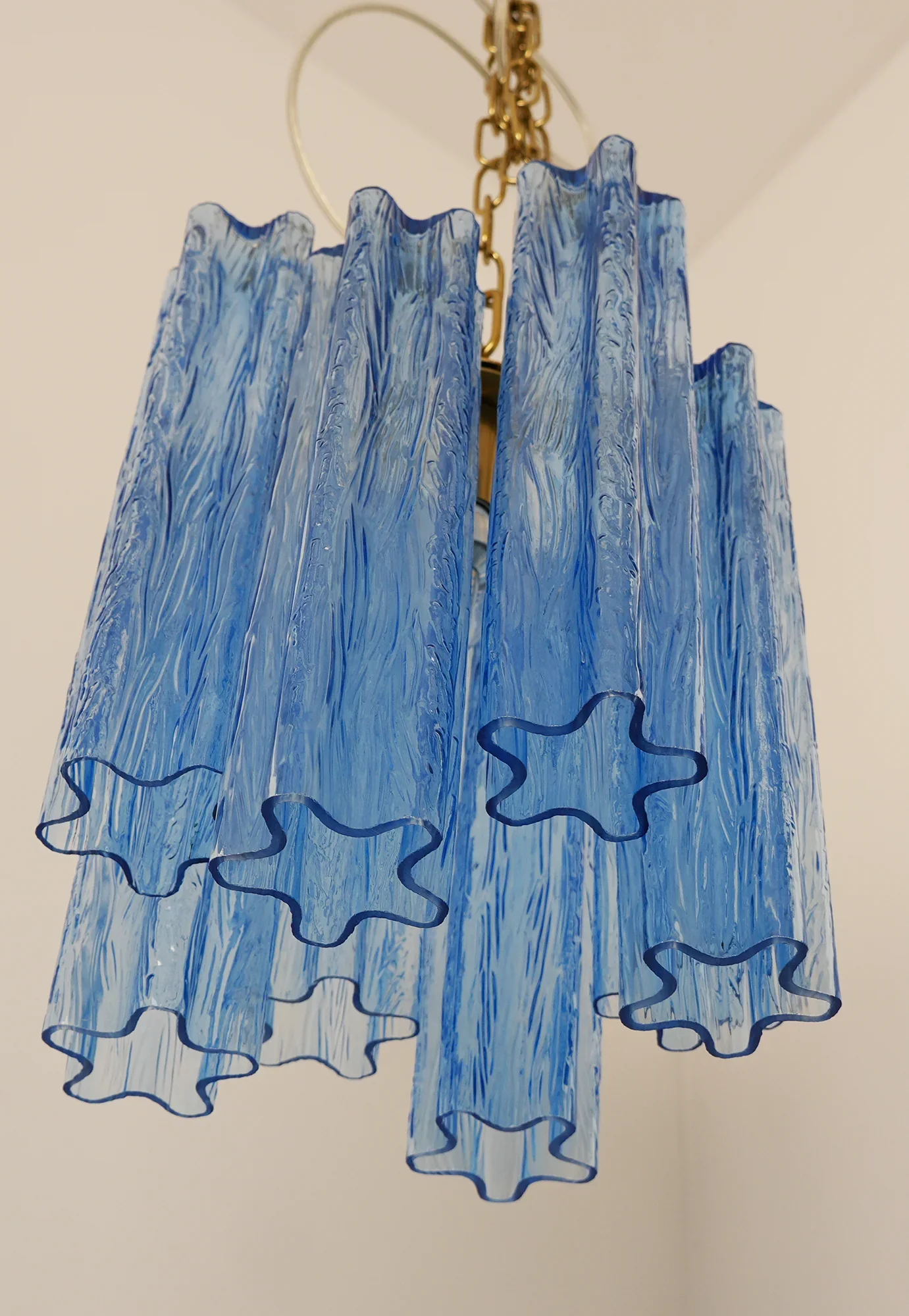 Vintage Blue Murano Glass Chandelier - Image 15