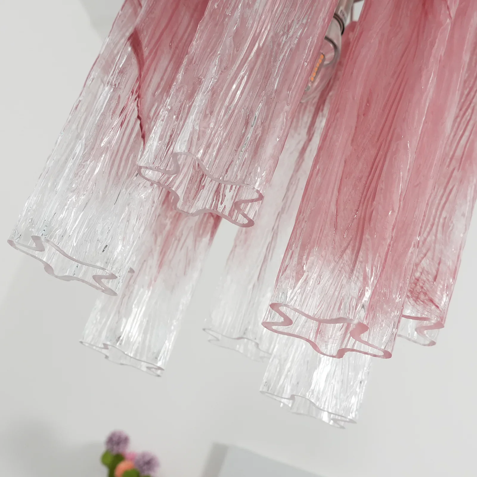 Vintage Gradient Red Murano Chandelier - Image 12