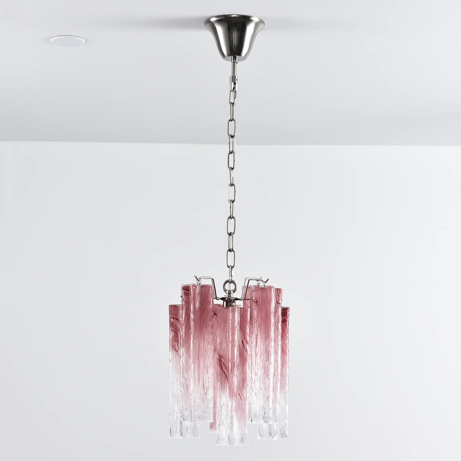 Vintage Gradient Red Murano Chandelier - Image 16