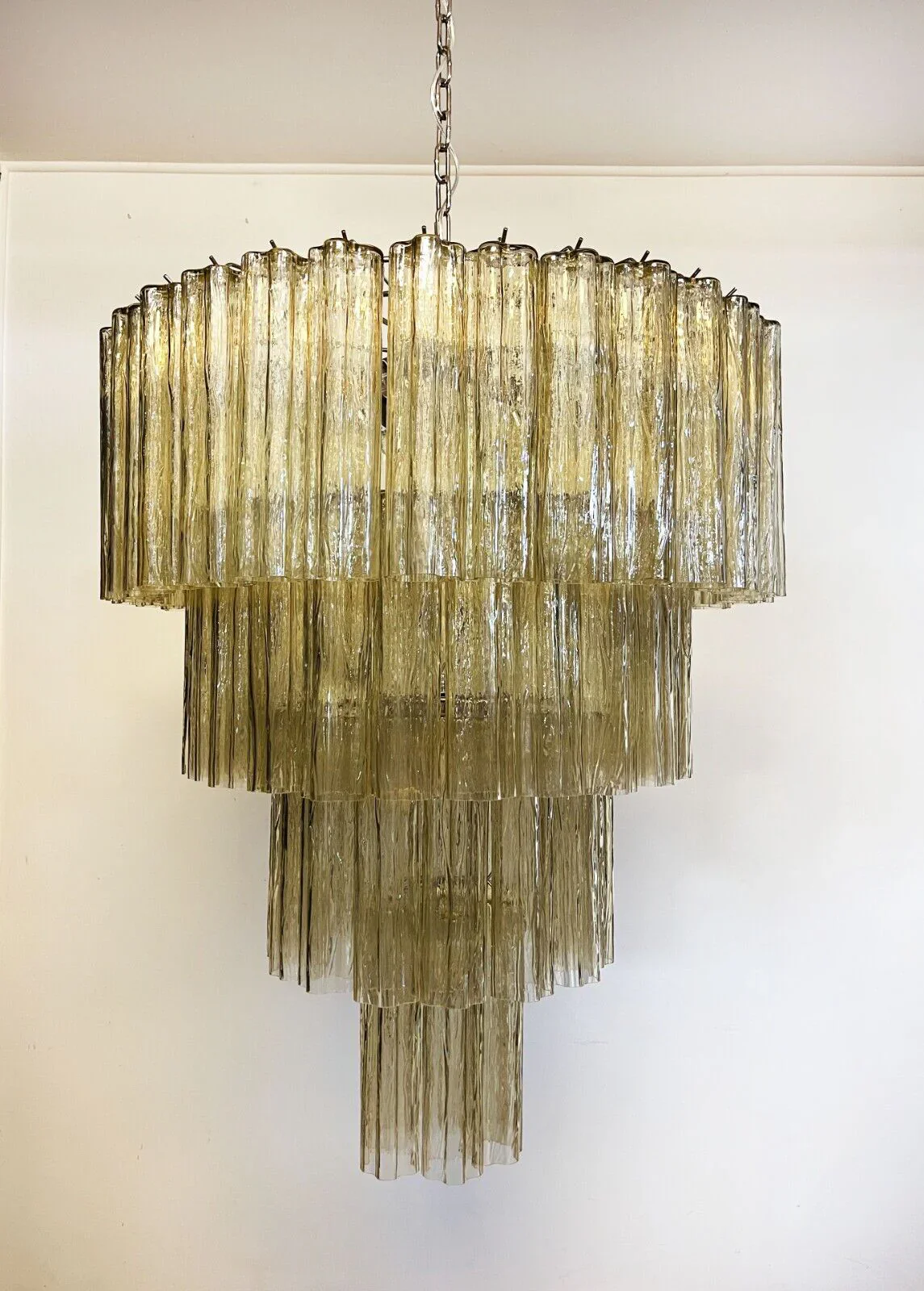 Star-Shaped Amber Glass Chandelier - Image 20
