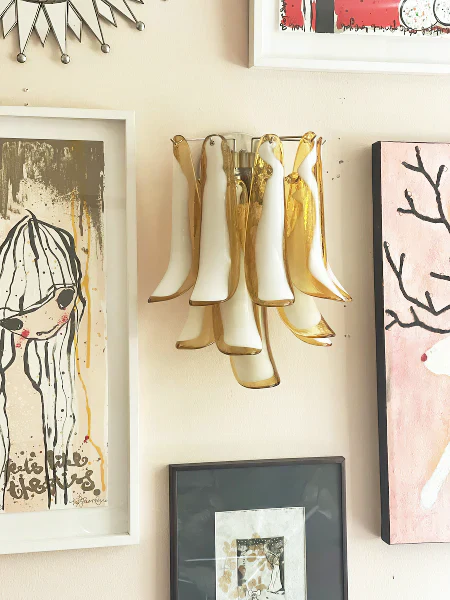 Vintage Murano Caramel Wall Lights - Image 3
