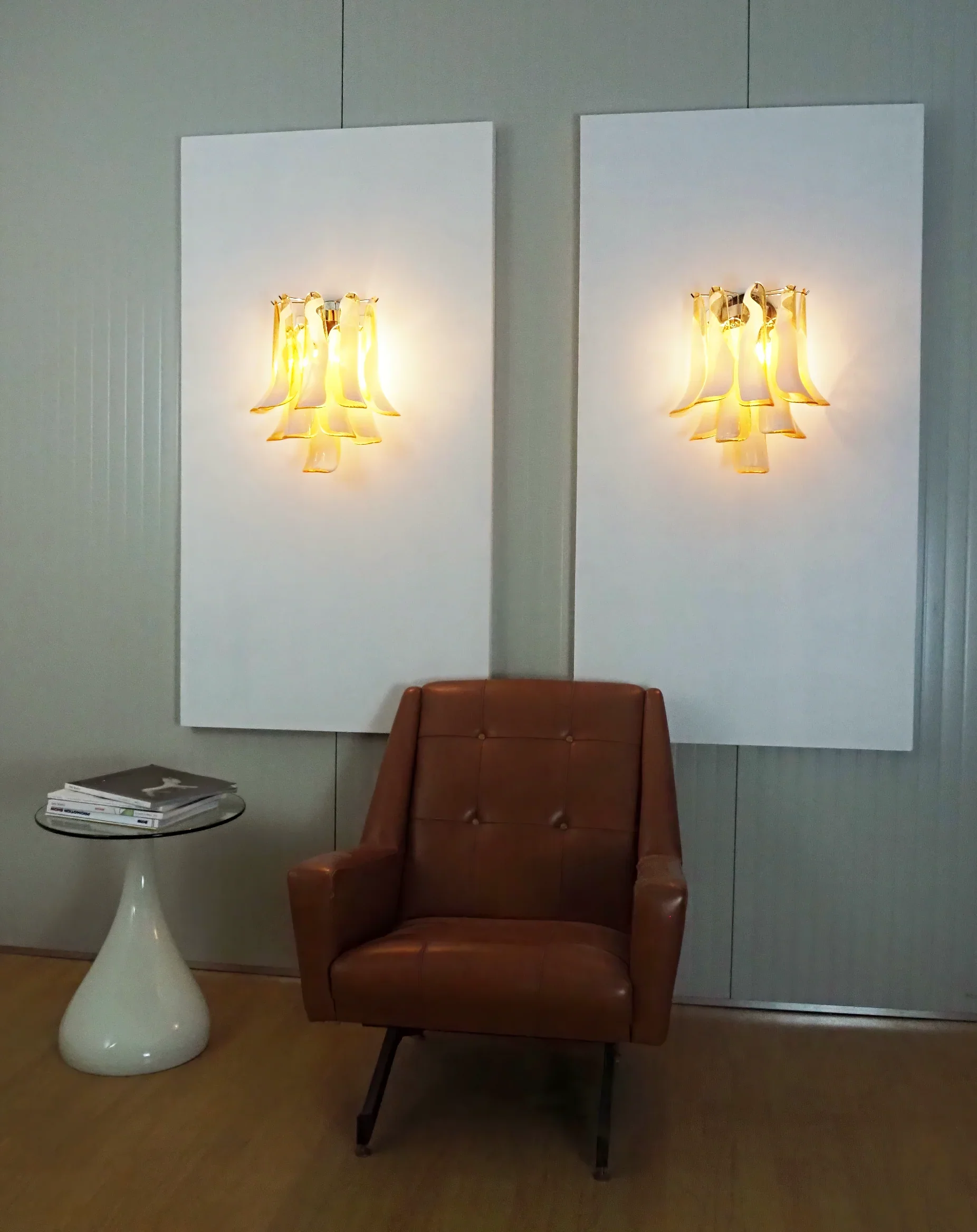 Vintage Murano Caramel Wall Lights - Image 4
