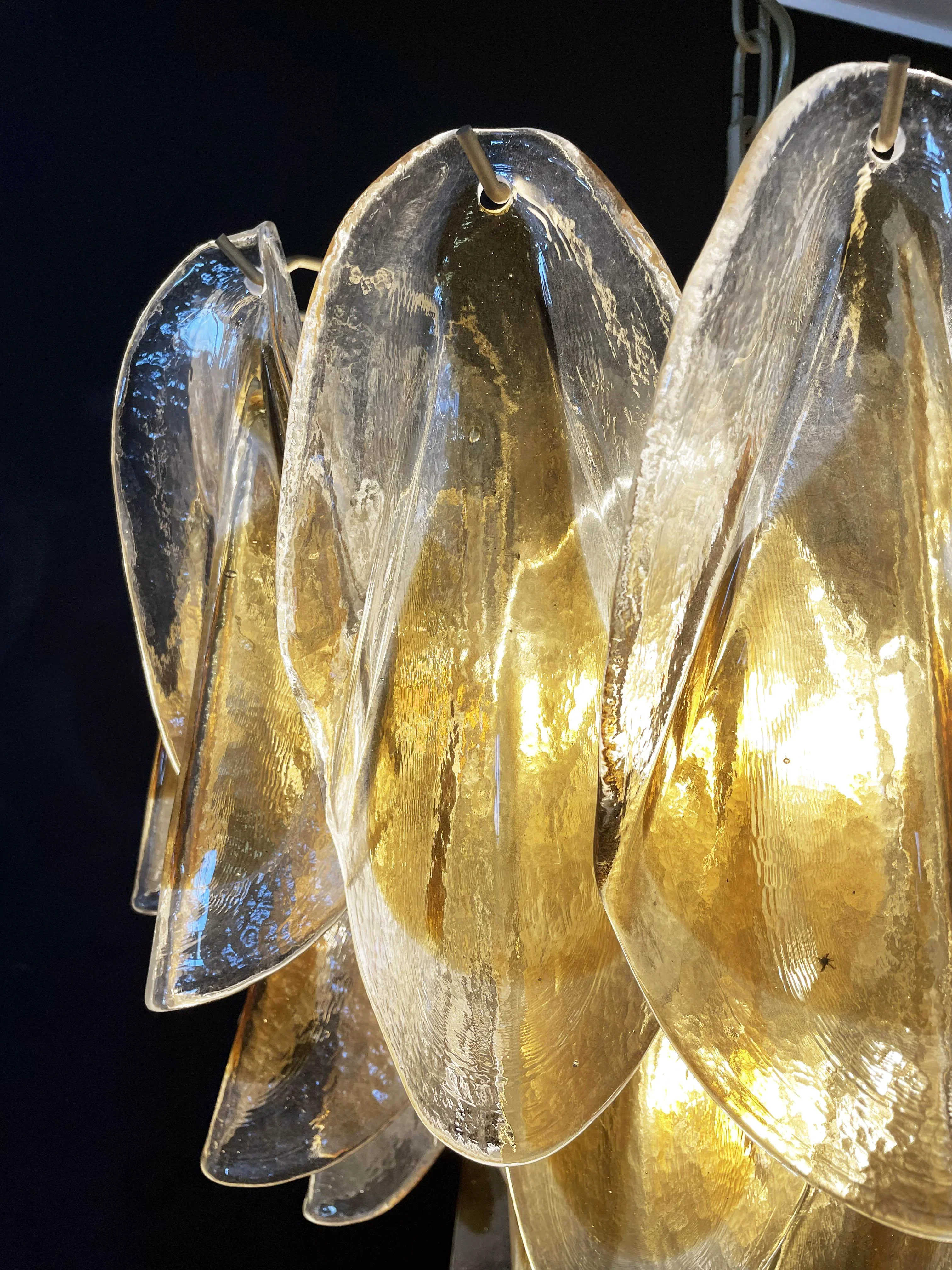 Vintage Murano Swallows Amber Glass Chandelier - Image 15