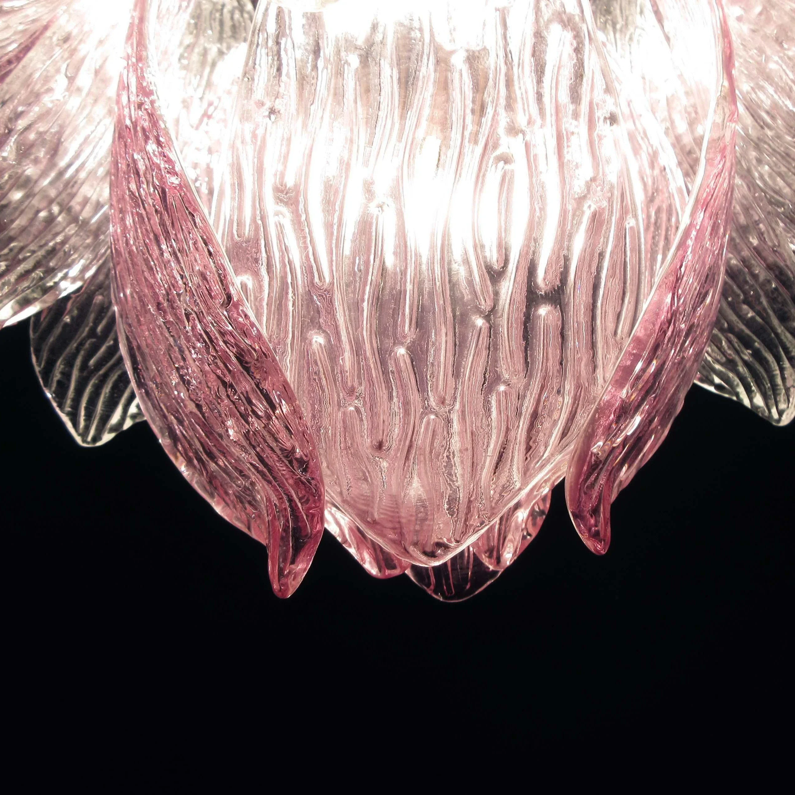 Vintage Murano Transparent Amethyst Glass Chandelier - Image 10