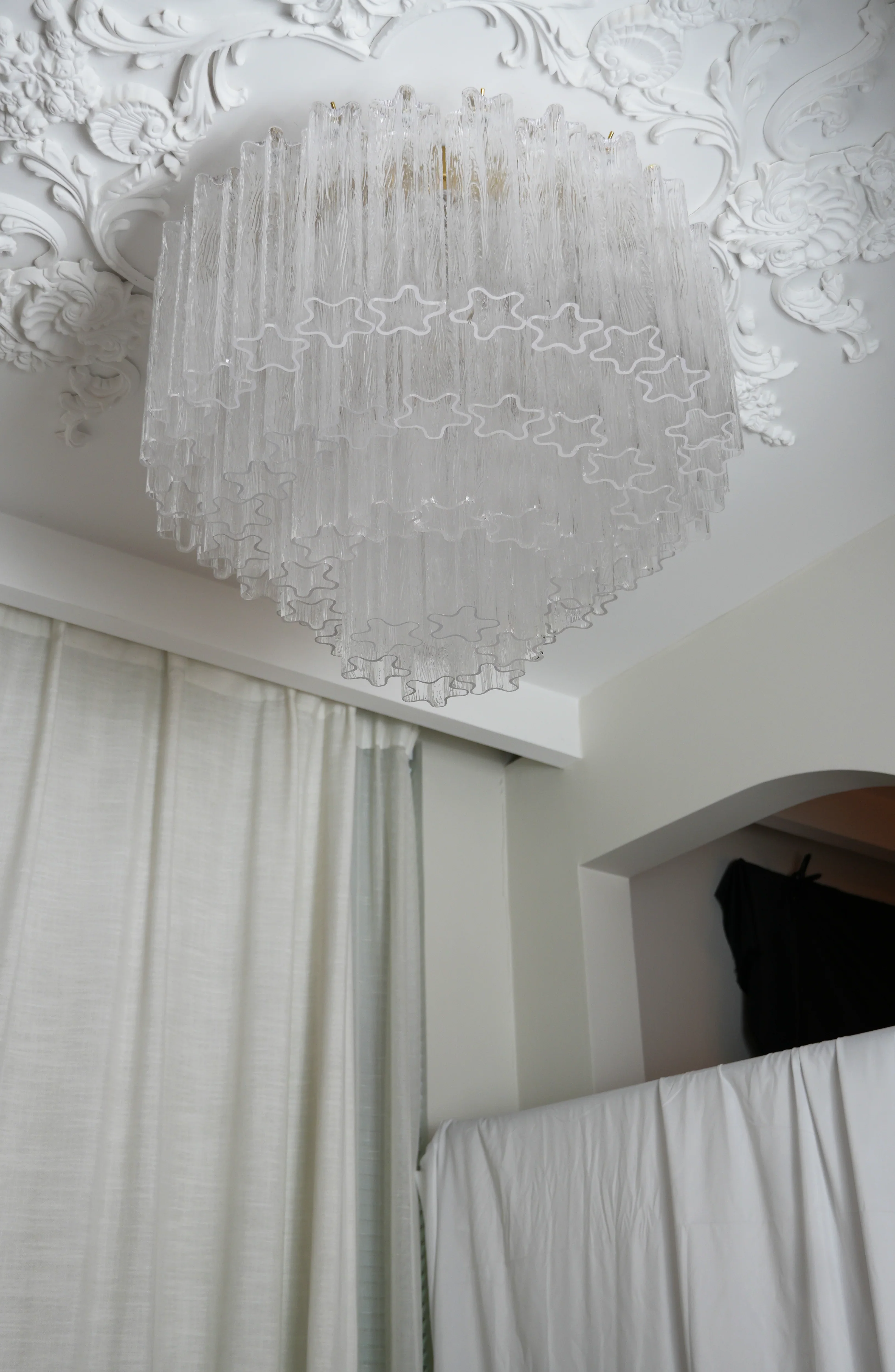 Vintage Murano Transparent Glass Ceiling Light - Image 8