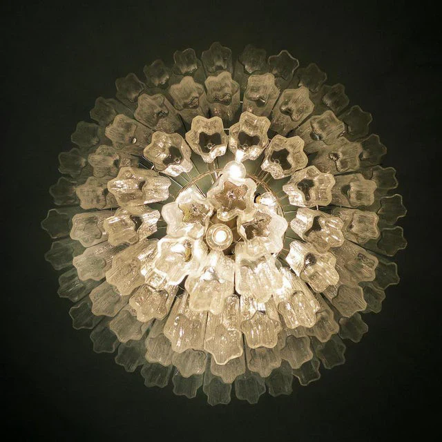 Vintage Murano Transparent Glass Chandelier - Image 20