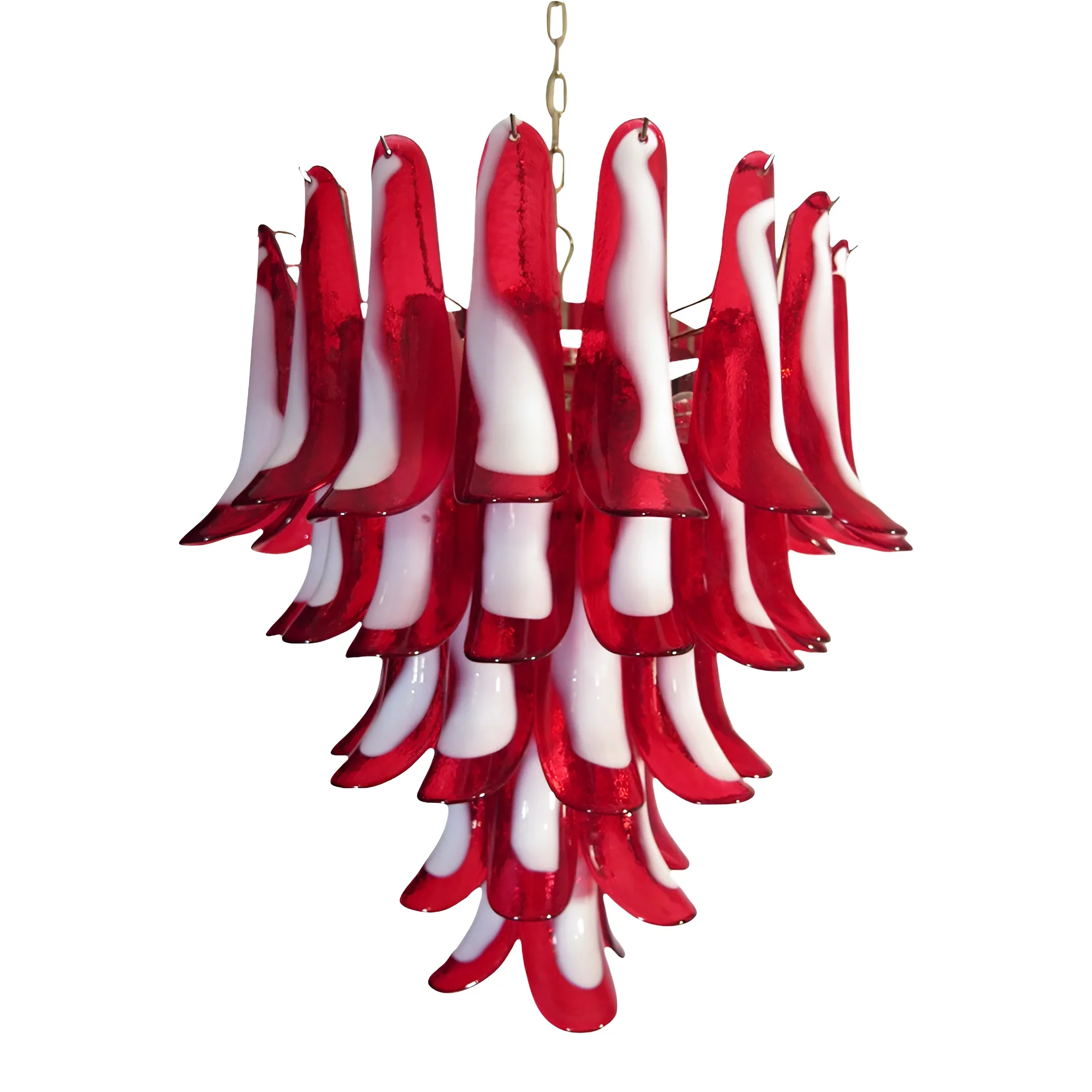 Vintage Red Murano Petals Chandelier - Image 20