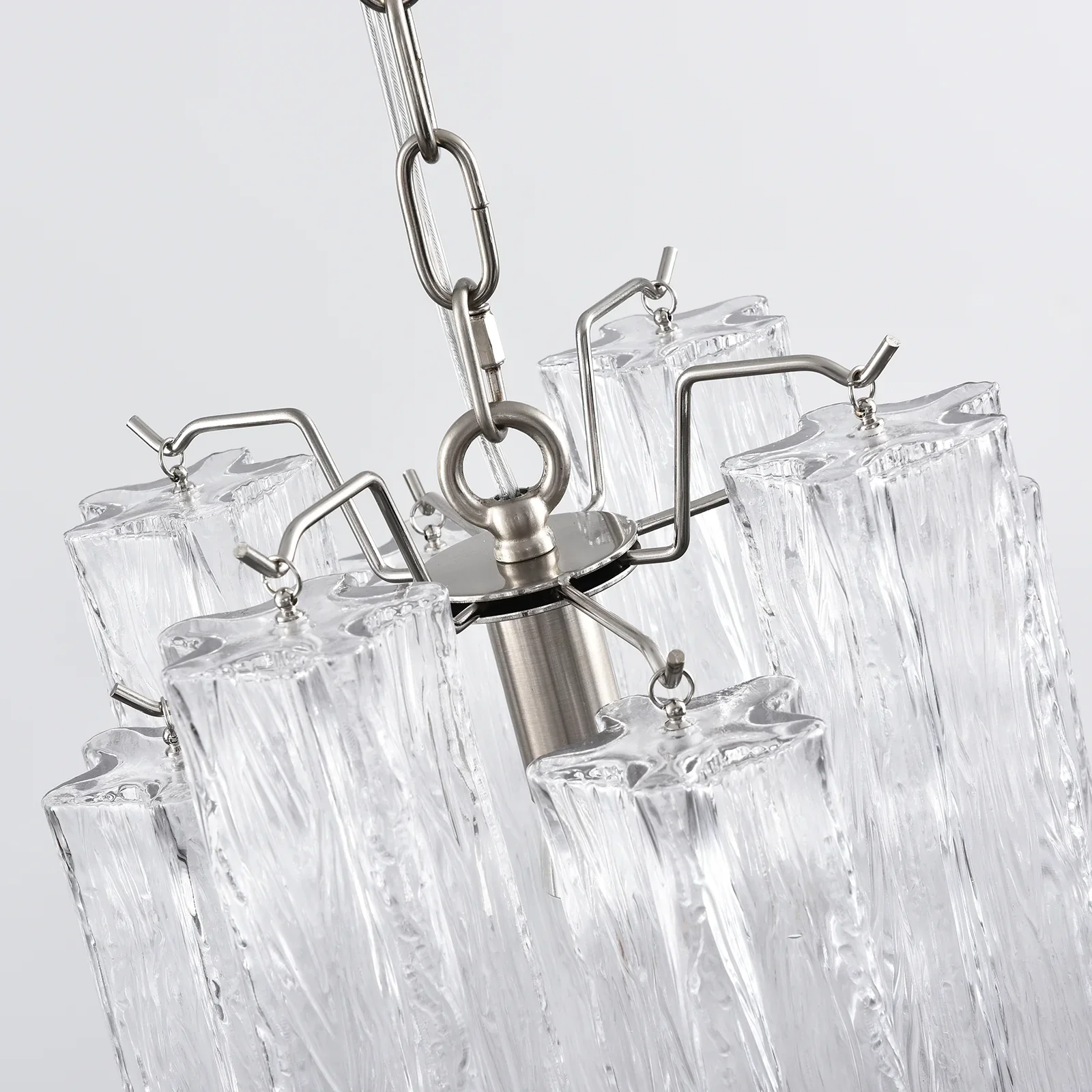 Vintage Transparent Murano Chandelier - Image 9