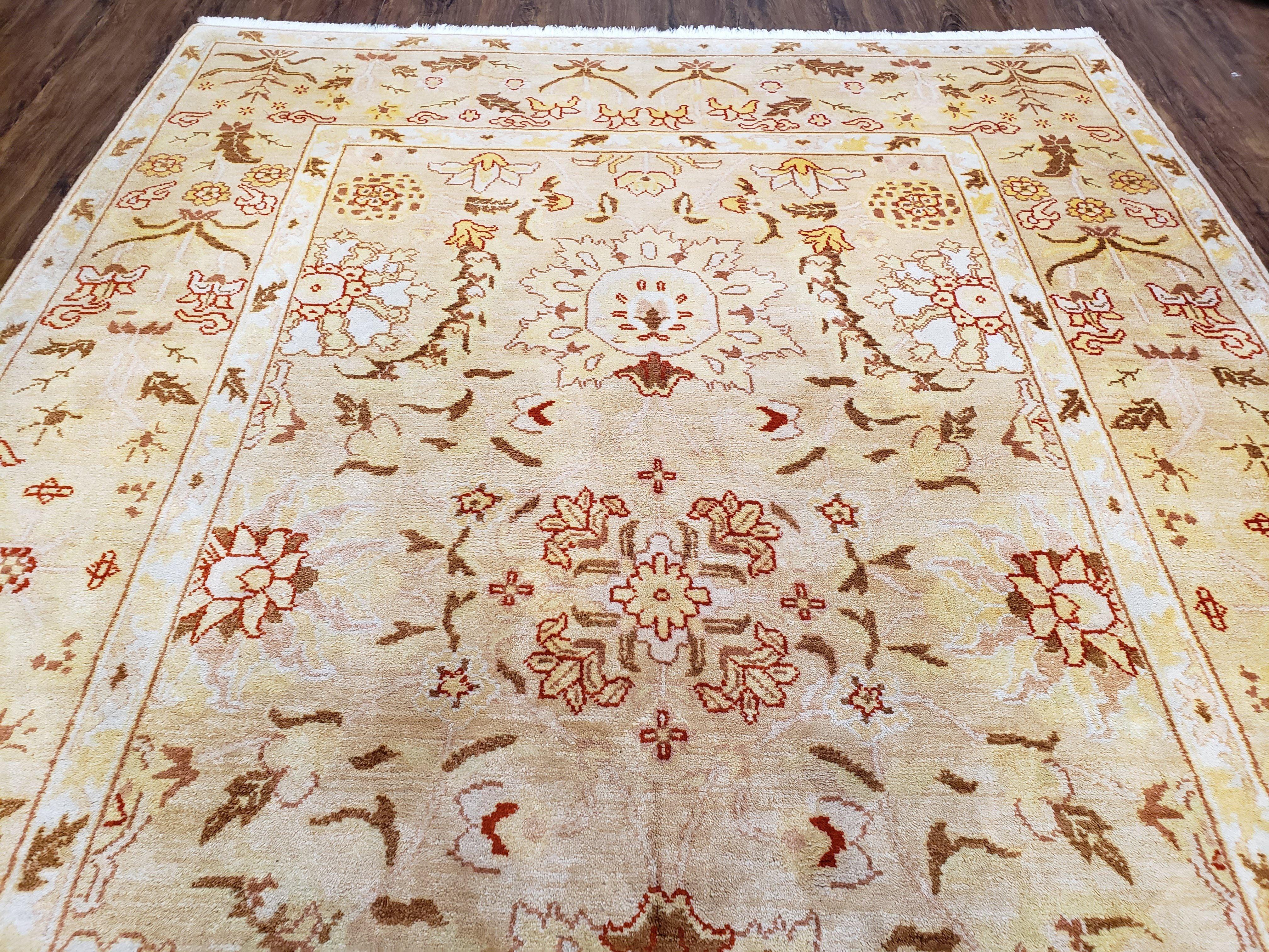 Vintage Turkish Oushak Area Rug 6x9, Wool Hand-Knotted - Image 4