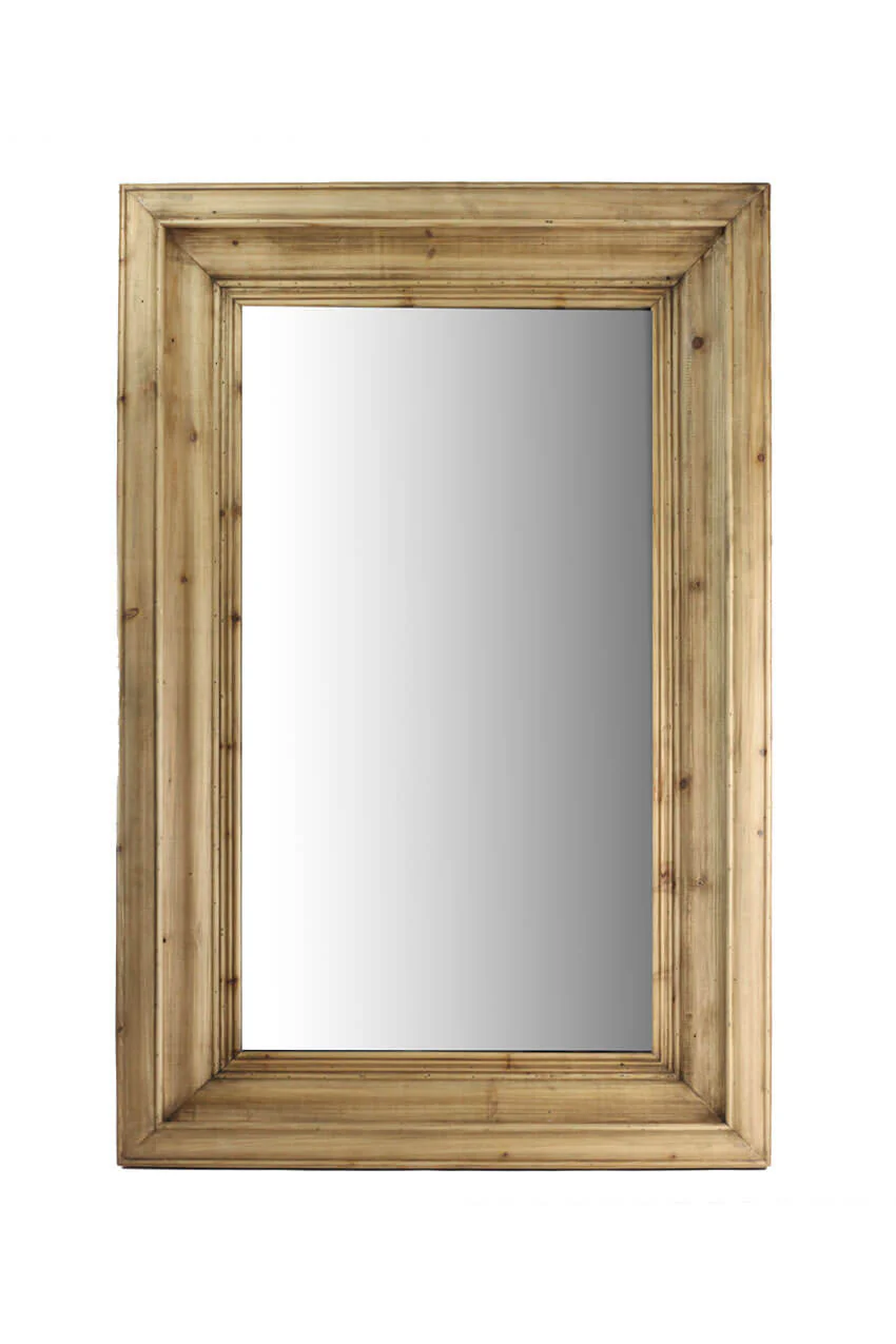 Vintage Wall Mirror with Molded Pine Frame - Image 4