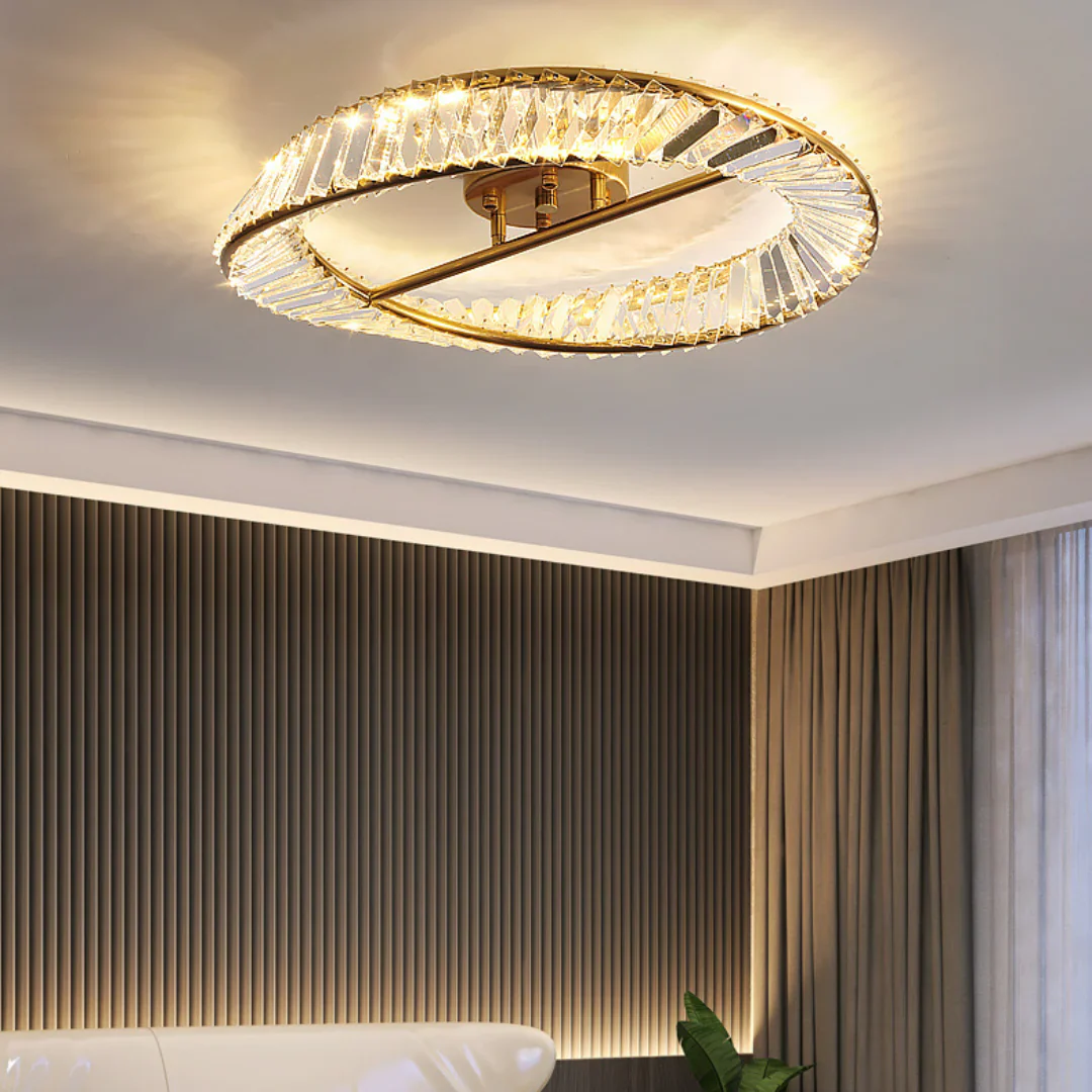 Wave Circular Crystal Ceiling Lamp - Image 9