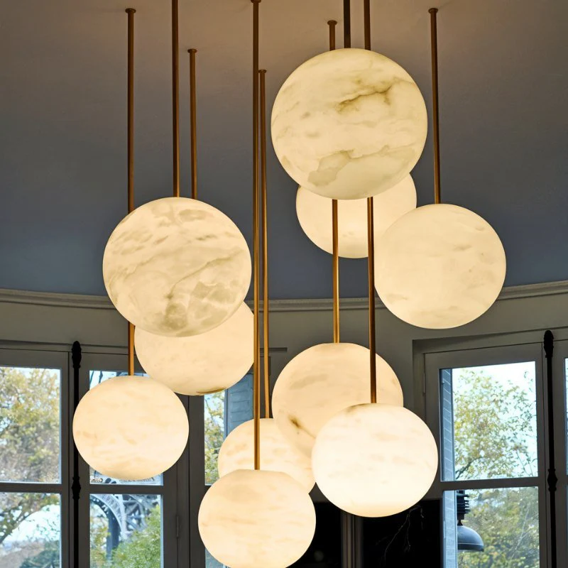 Yue Alabaster Customizeable Chandelier - Image 4